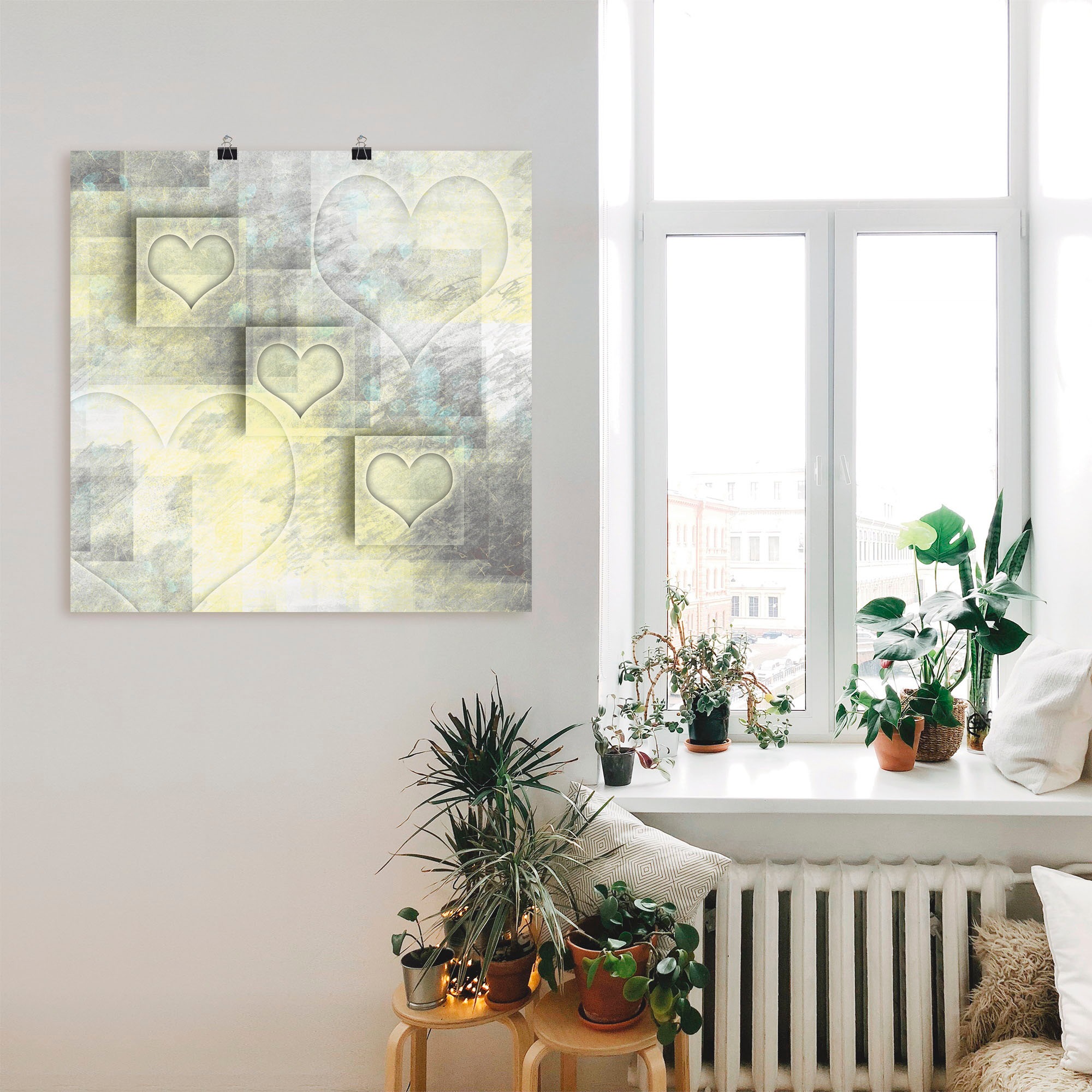 Artland Wandbild »Digitale-Kunst Herzen«, Herzen, (1 St.), als Alubild, Outdoorbild, Leinwandbild in verschied. Größen
