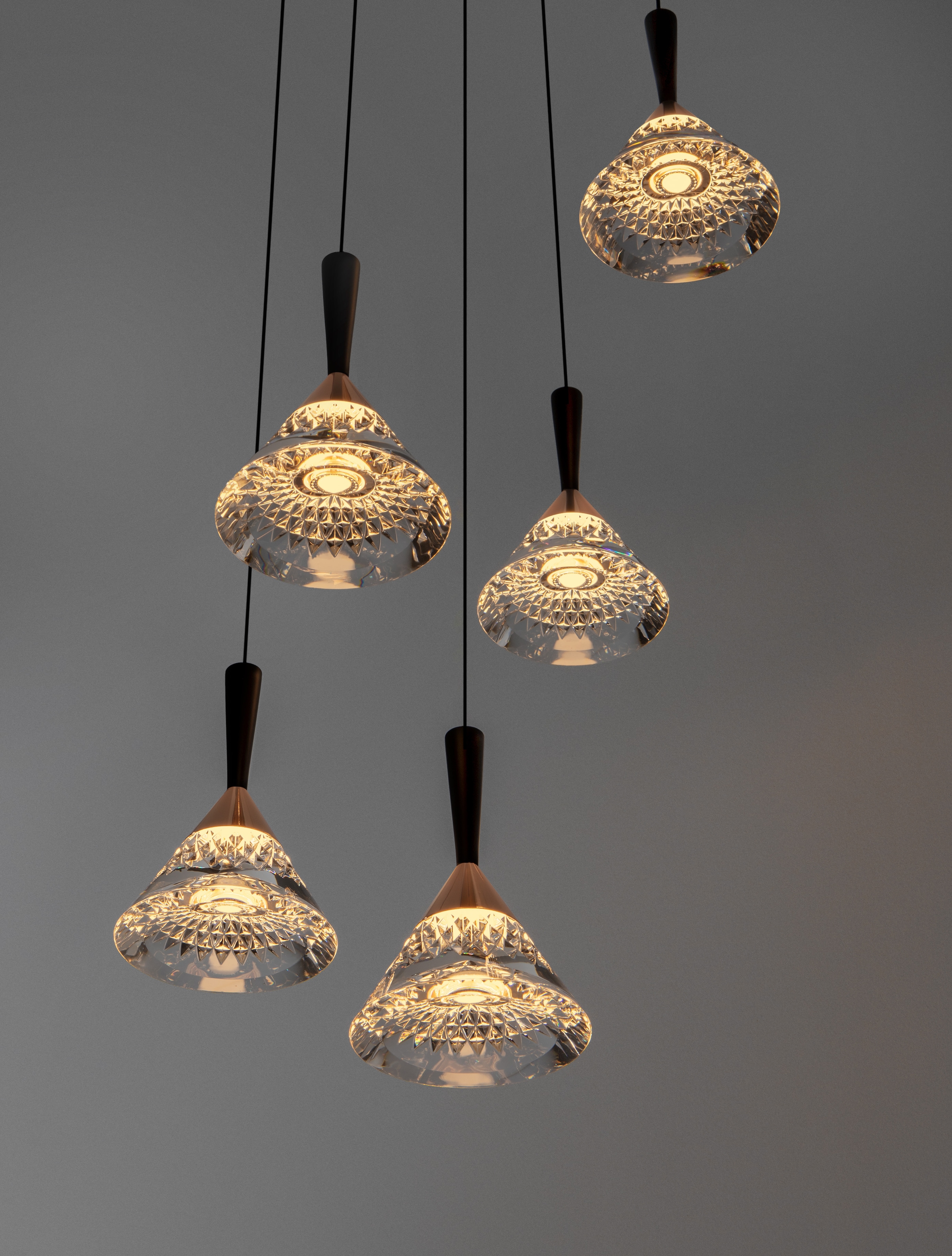 Nova Luce Pendelleuchte »PALUZ«, 5 flammig, Leuchtmittel LED-Modul | LED fest integriert
