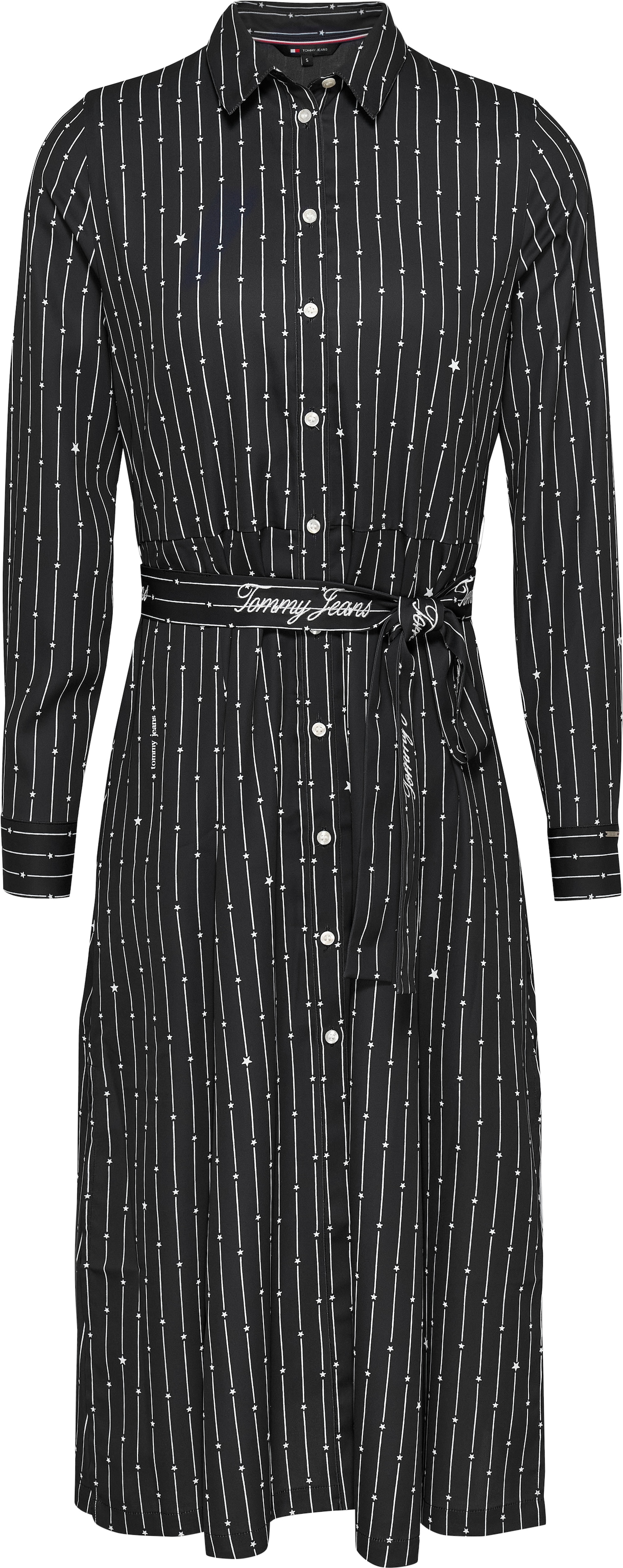 Tommy Jeans Strickkleid »TJW STRDST BELTED MIDI DRESS EXT«, mit Gürtel, Streifen-Muster