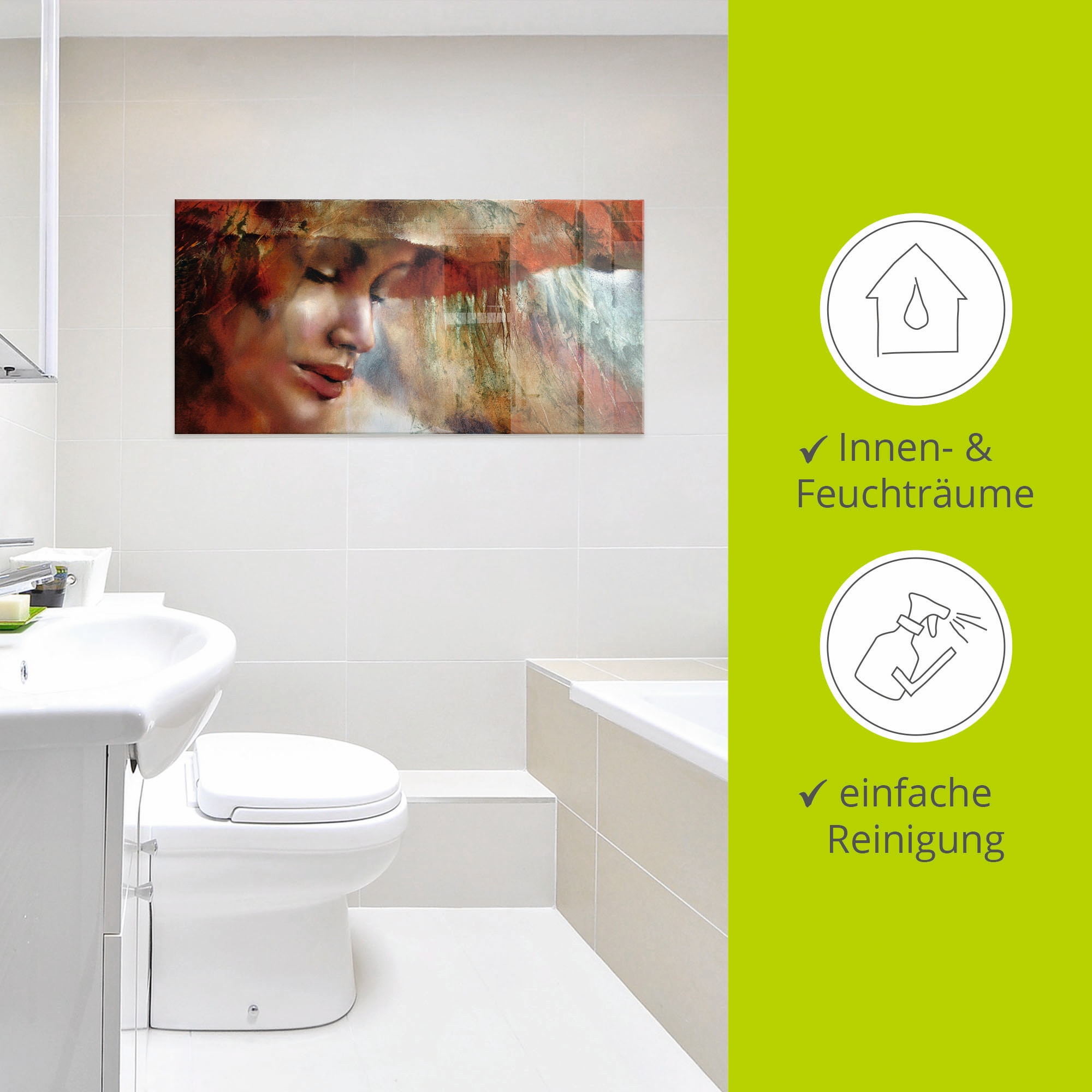 Artland Glasbild »Ricarda«, Frau, (1 St.), in verschiedenen Größen