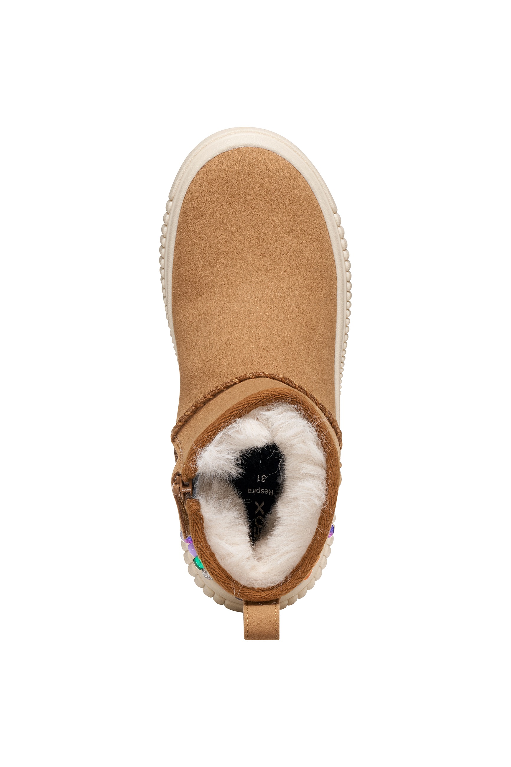 Geox Winterboots »J LAQUINNY GIRL«  Outdoorboots mit Schmuckelementen, Größenschablone zum Download