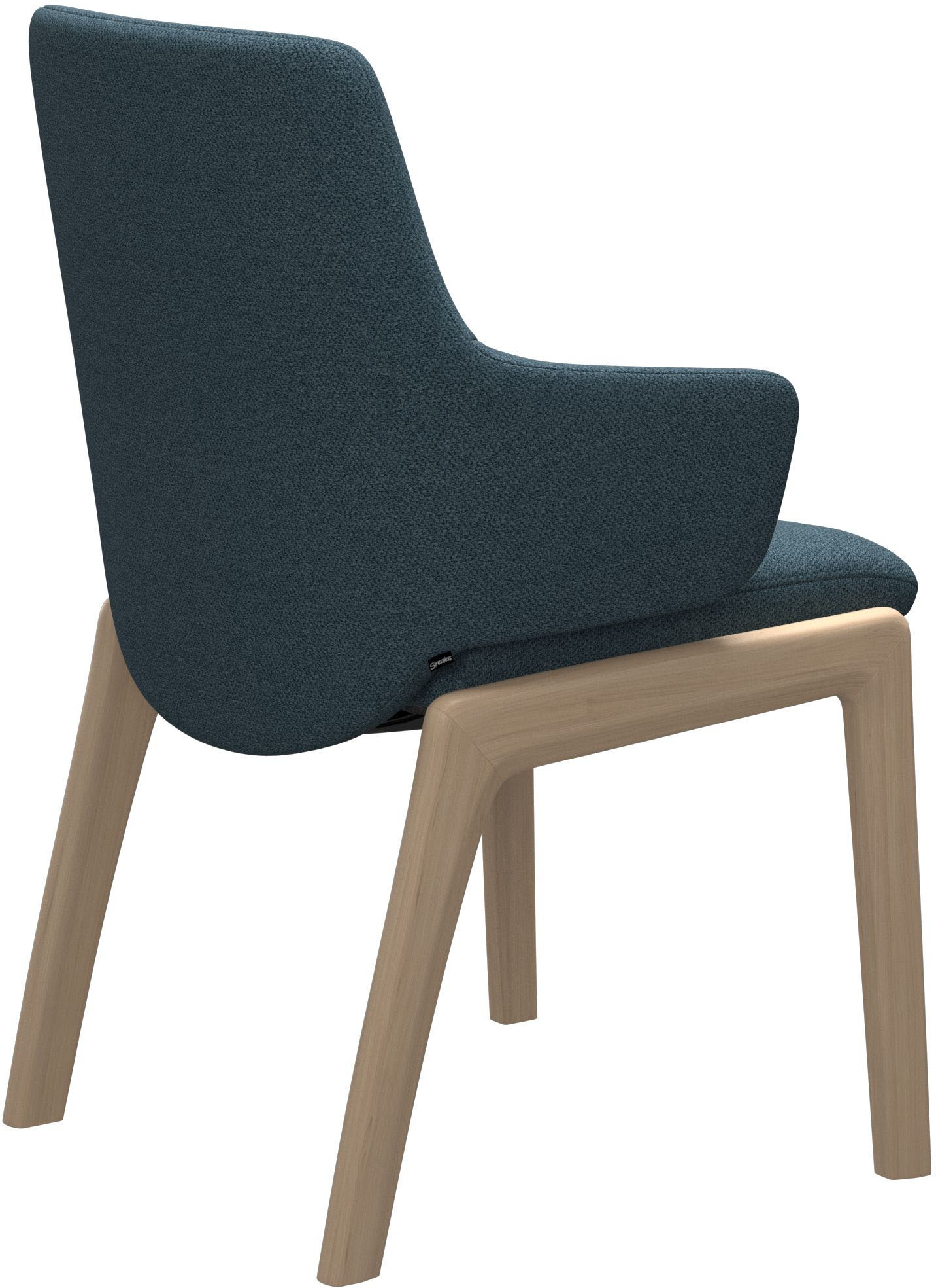 Stressless® Polsterstuhl »Laurel«, ROHLEDER Stoff Q2 FARON, Low Back mit Armlehne, Größe L, mit abgerundeten Beinen in Schwarz