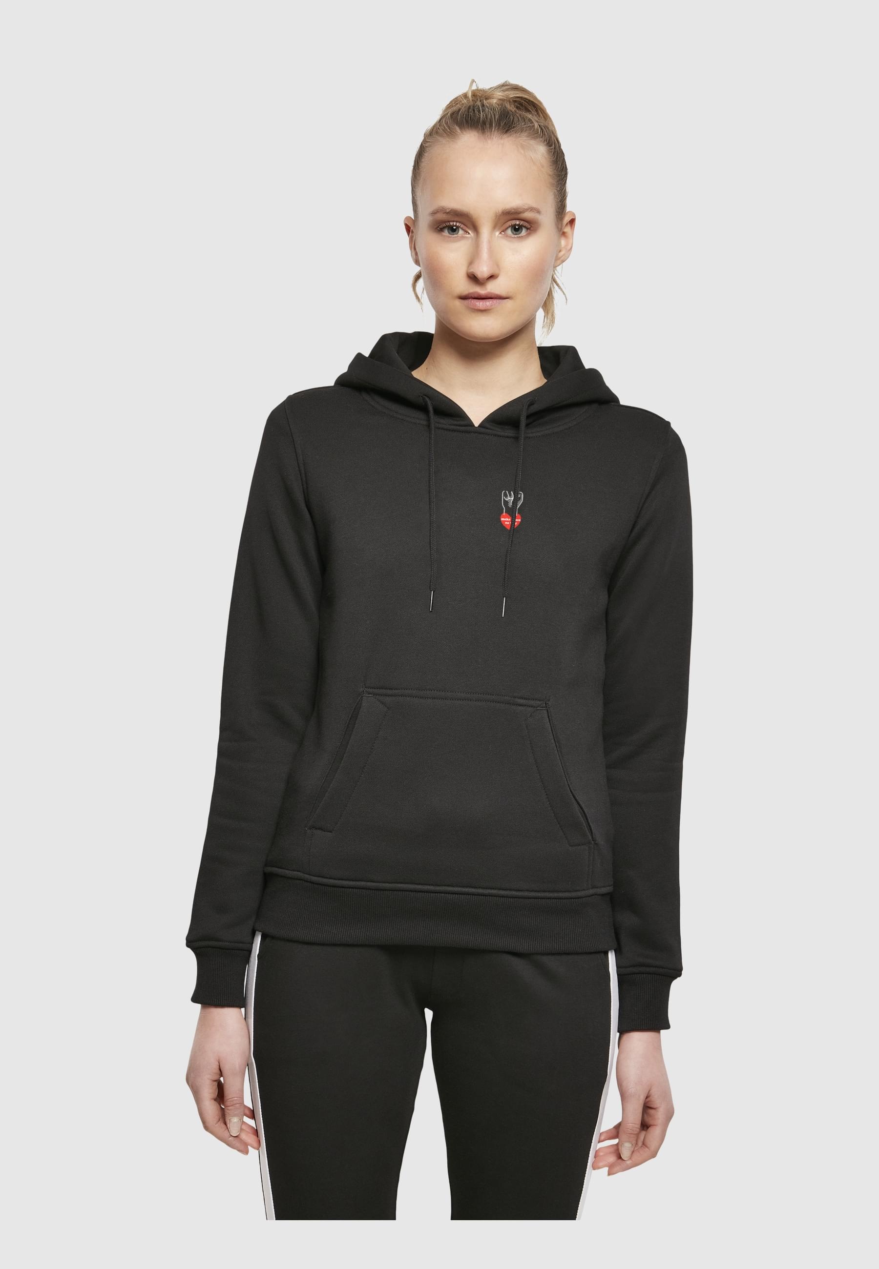 Merchcode Kapuzenpullover »Merchcode Ladies Peace - Fist Heart Black Hoody«, (1 tlg.)