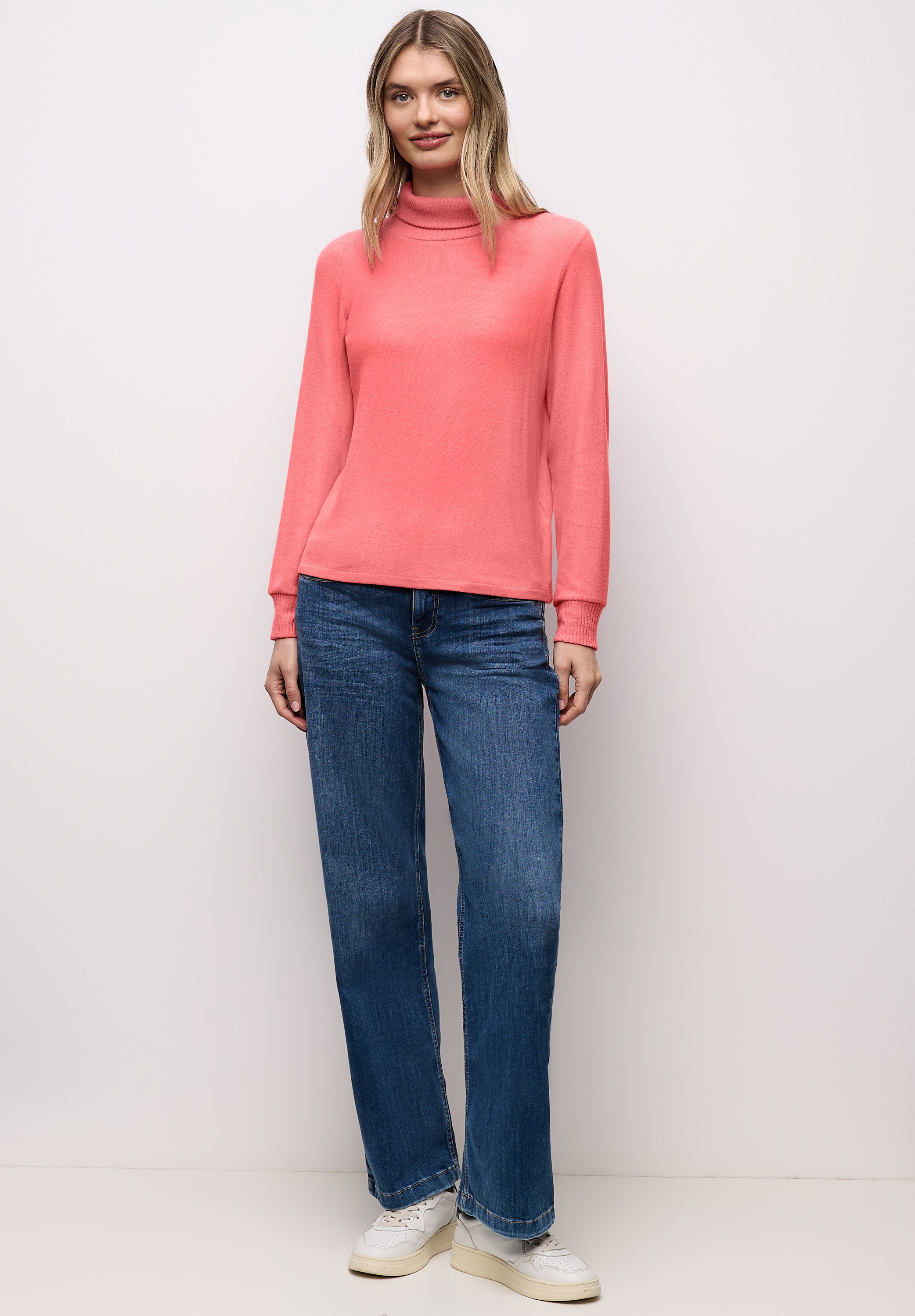 STREET ONE Langarmshirt mit Stehkragen