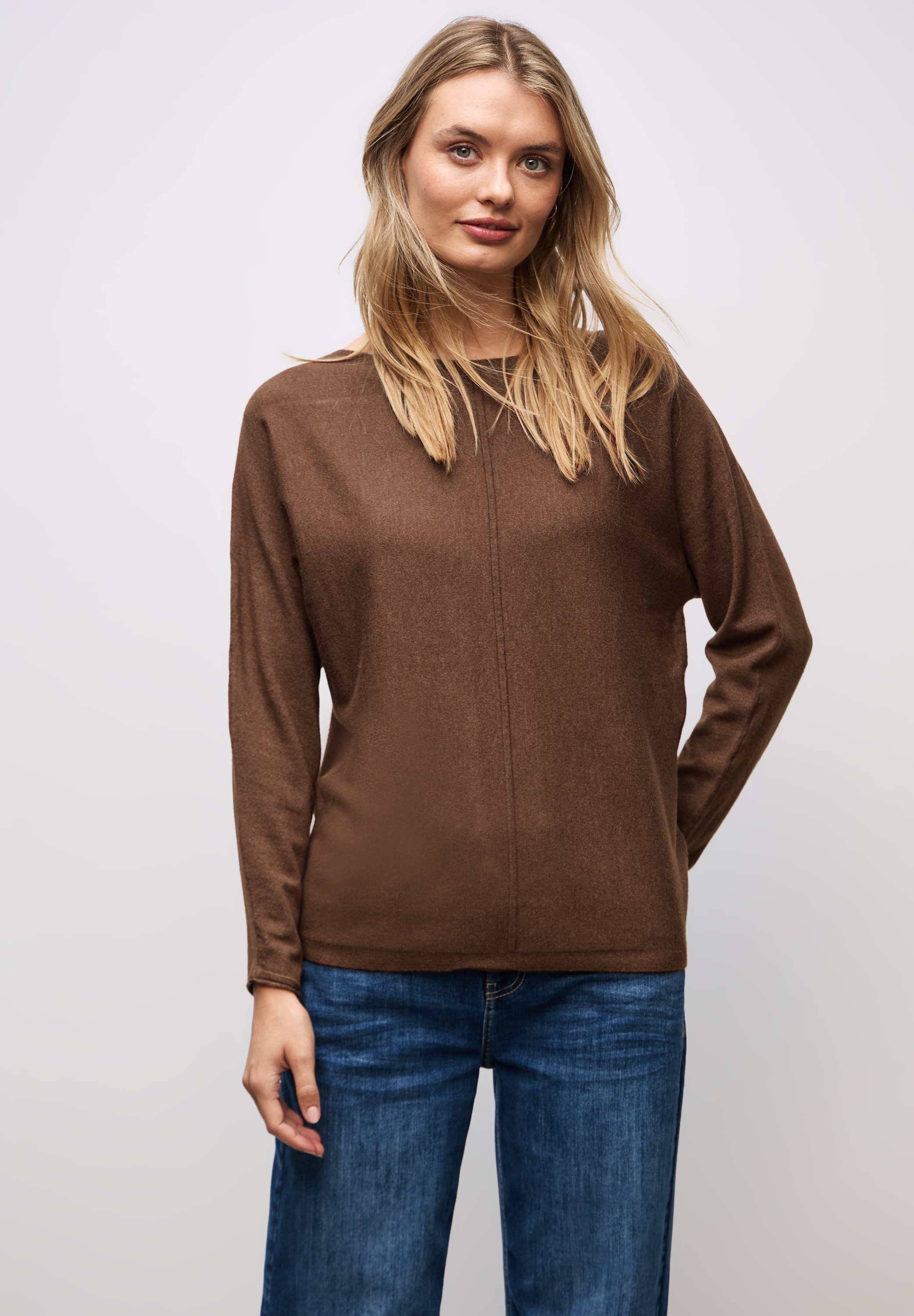 STREET ONE Strickpullover Dolman, mit U-Boot-Ausschnitt