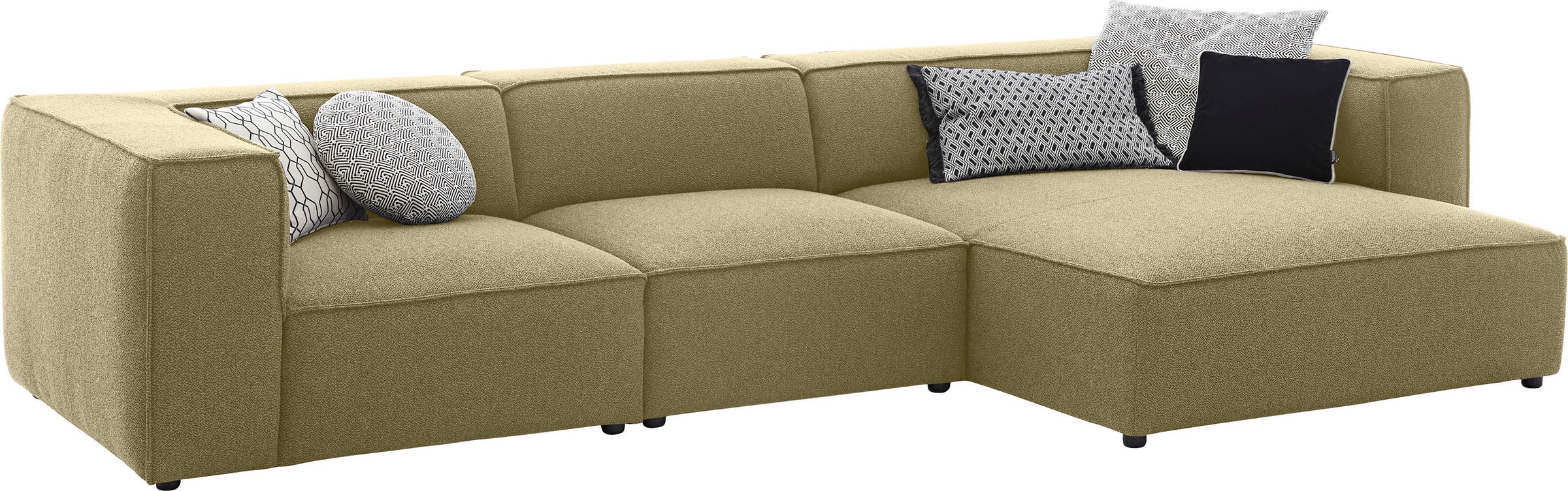 W.SCHILLIG Ecksofa »around-the-block«, mit eleganter Biese, mit Federkern, Breite 341 cm