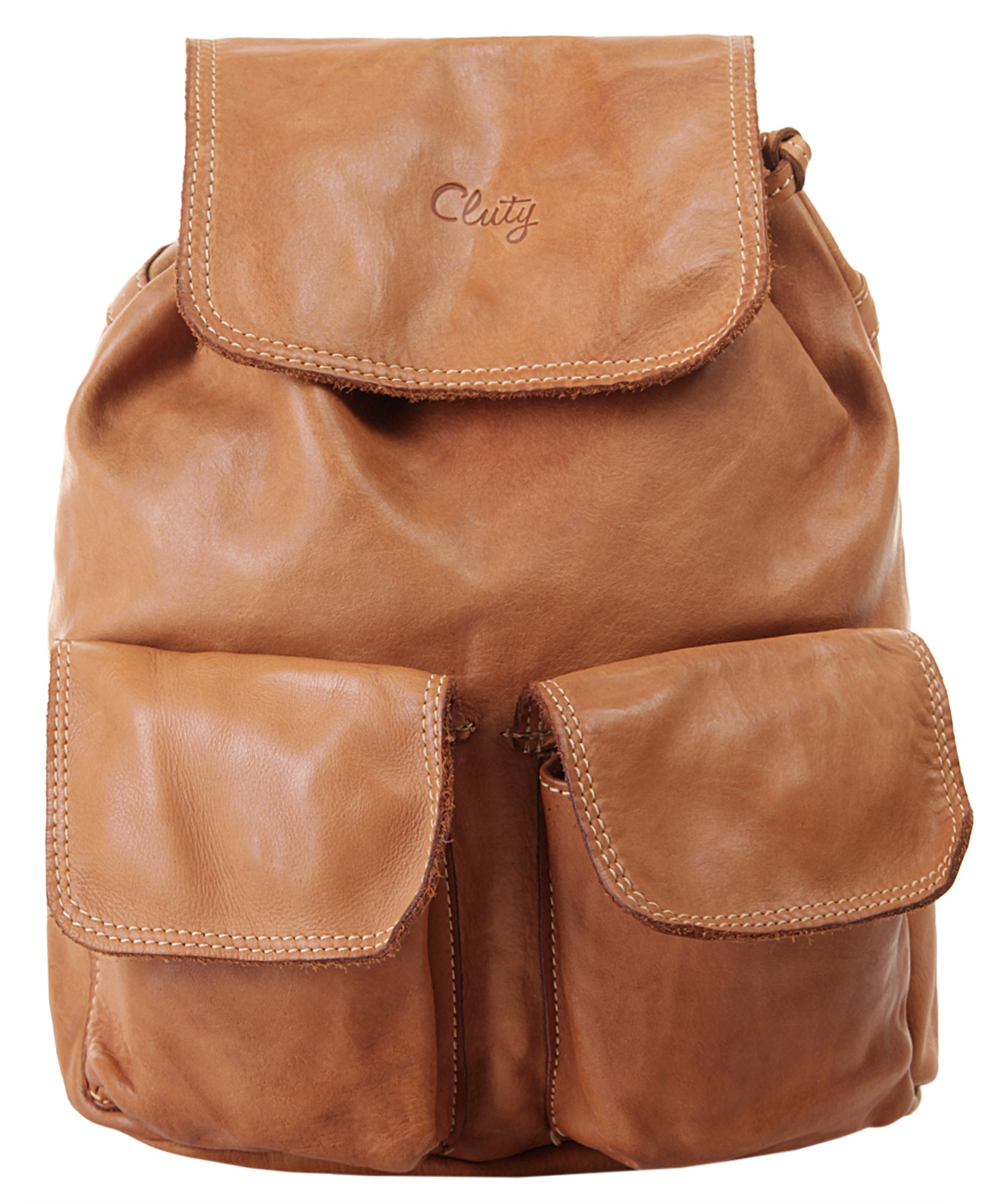 Cluty Cityrucksack, echt Leder, Made in Italy