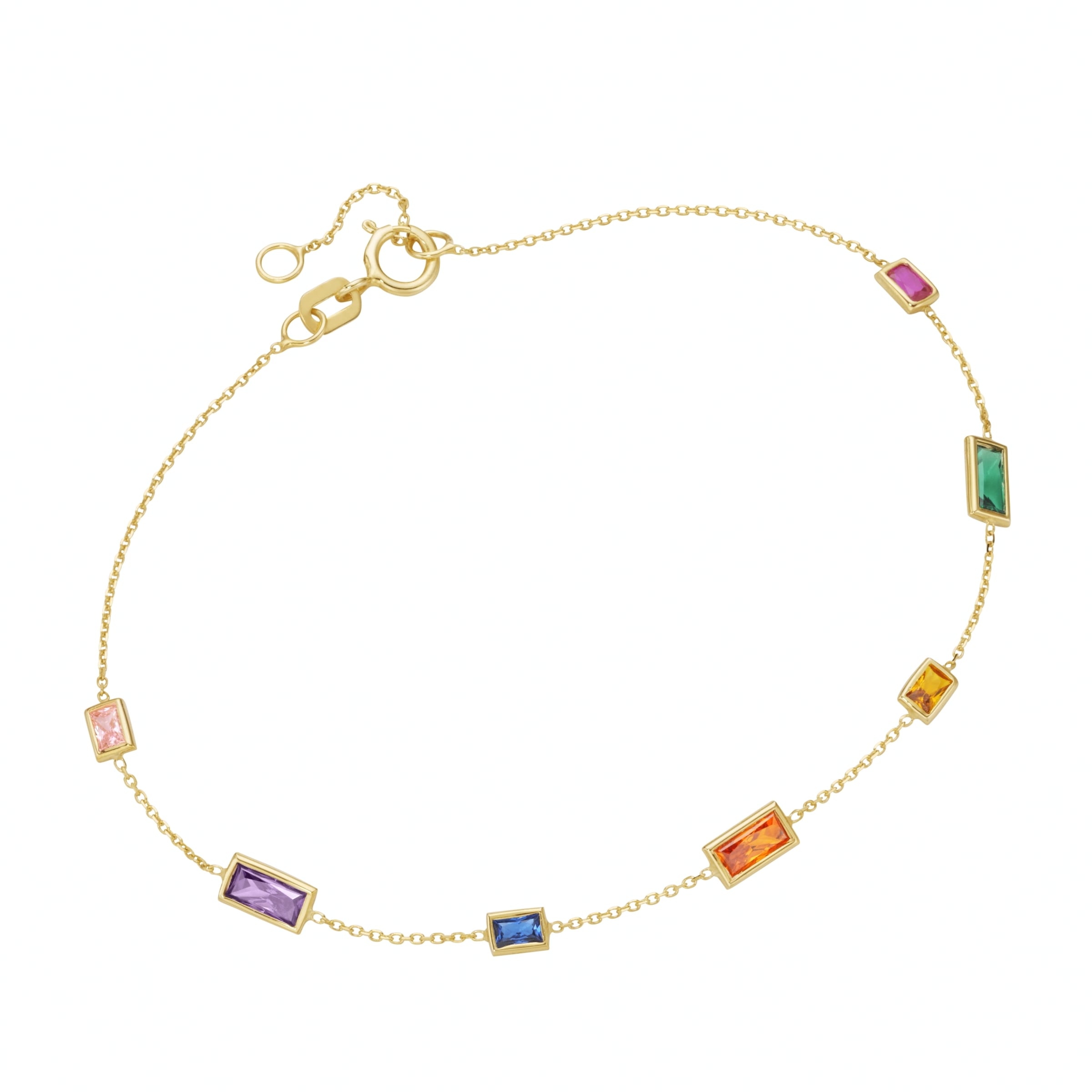 Luigi Merano Armband »mit farbigen online kaufen Steinen, 375« | BAUR Gold