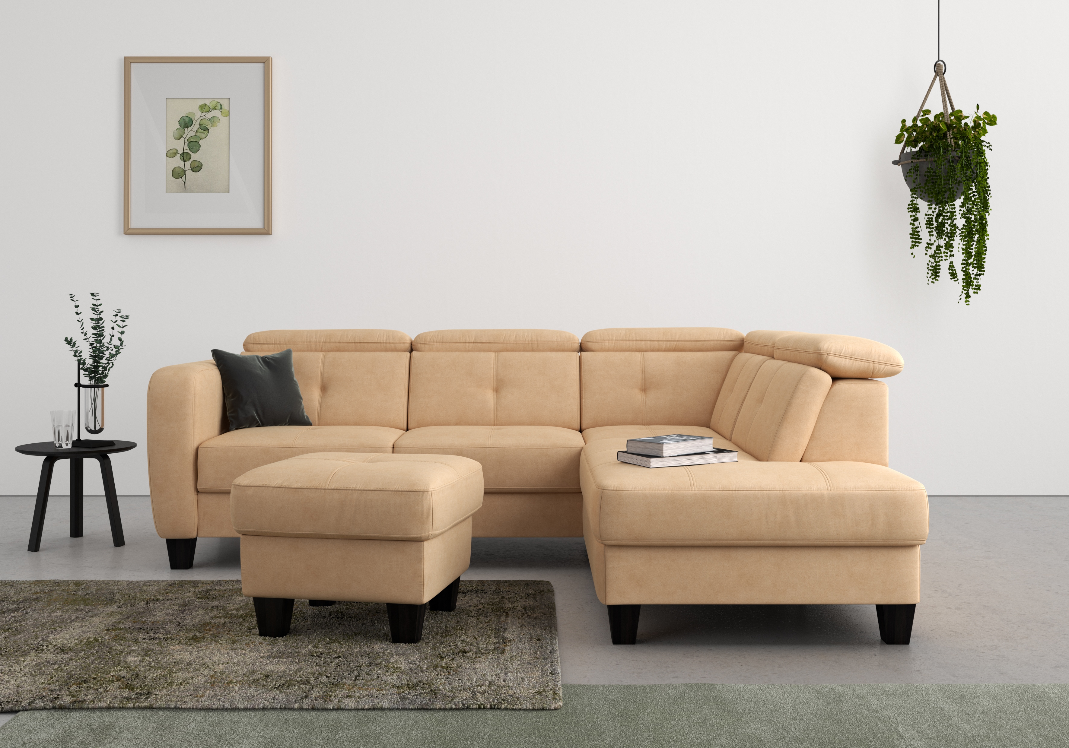 SIT & MORE Belluci Storage Ottoman Brown