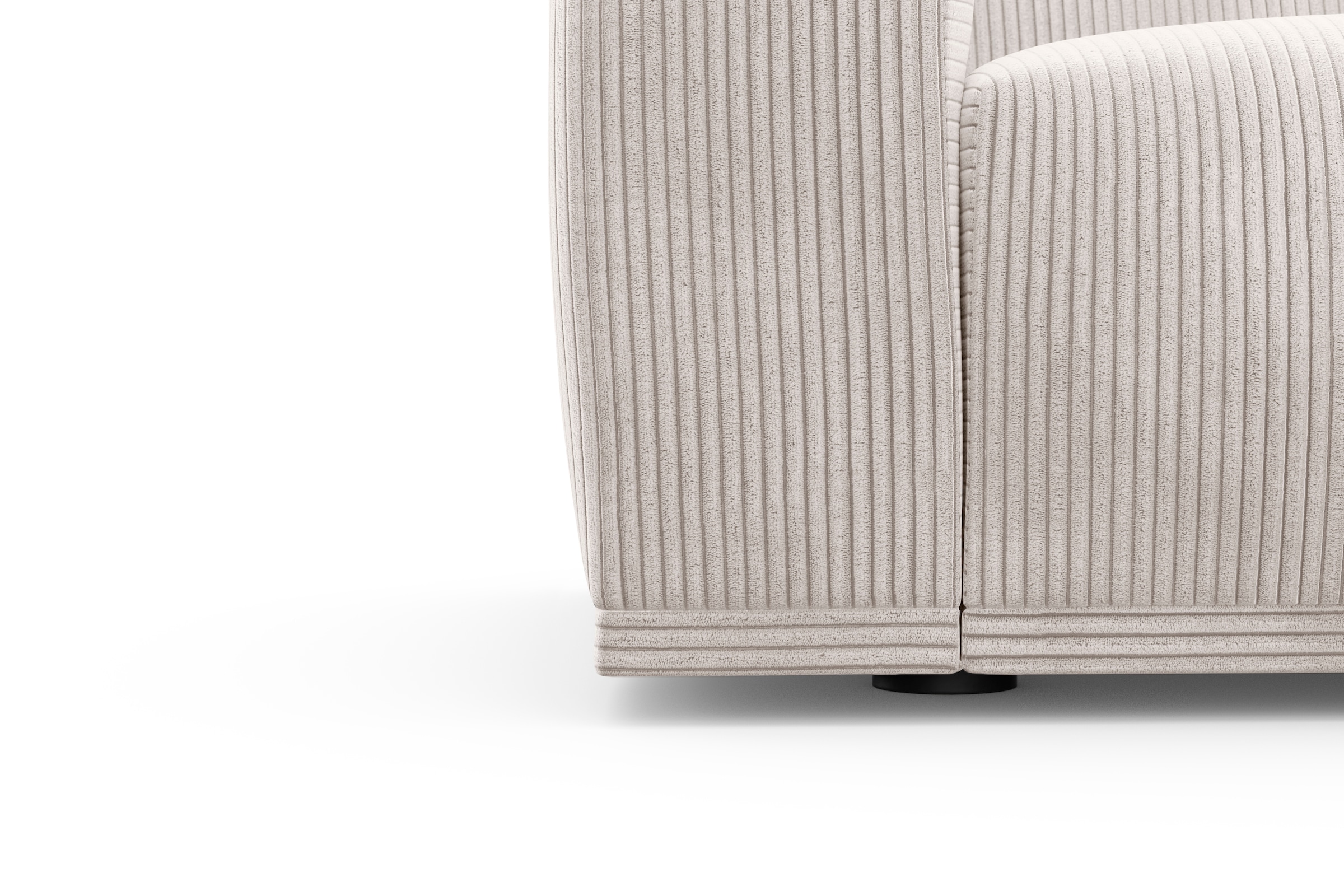 TRENDMANUFAKTUR Ecksofa »Braga, mit hochwertigem Kaltschaum, L-Form, in Cord erhältlich«, (2 St.), modernes Sofa, Couch mit hohem Sitzkomfort, 255/72/160 cm (B/H/T)