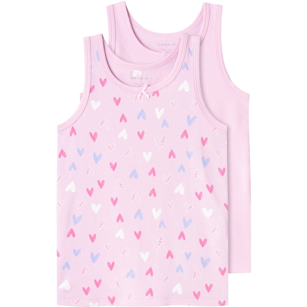 Name It Unterhemd »NMFTANK TOP 2P PINK HEARTS NOOS«, (Packung, 2 St.)