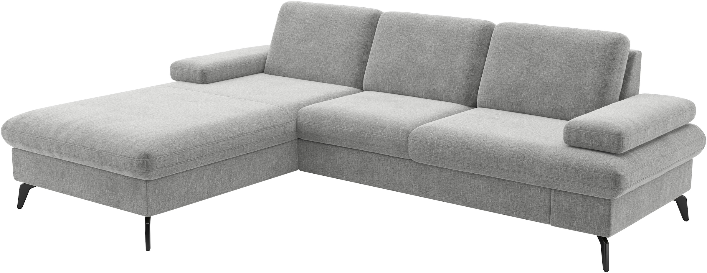 sit&more Ecksofa »Morris Jubi L-Form«, inkl. Armteilfunktion und 1 Zierkissen, wahlweise mit Bettfunktion