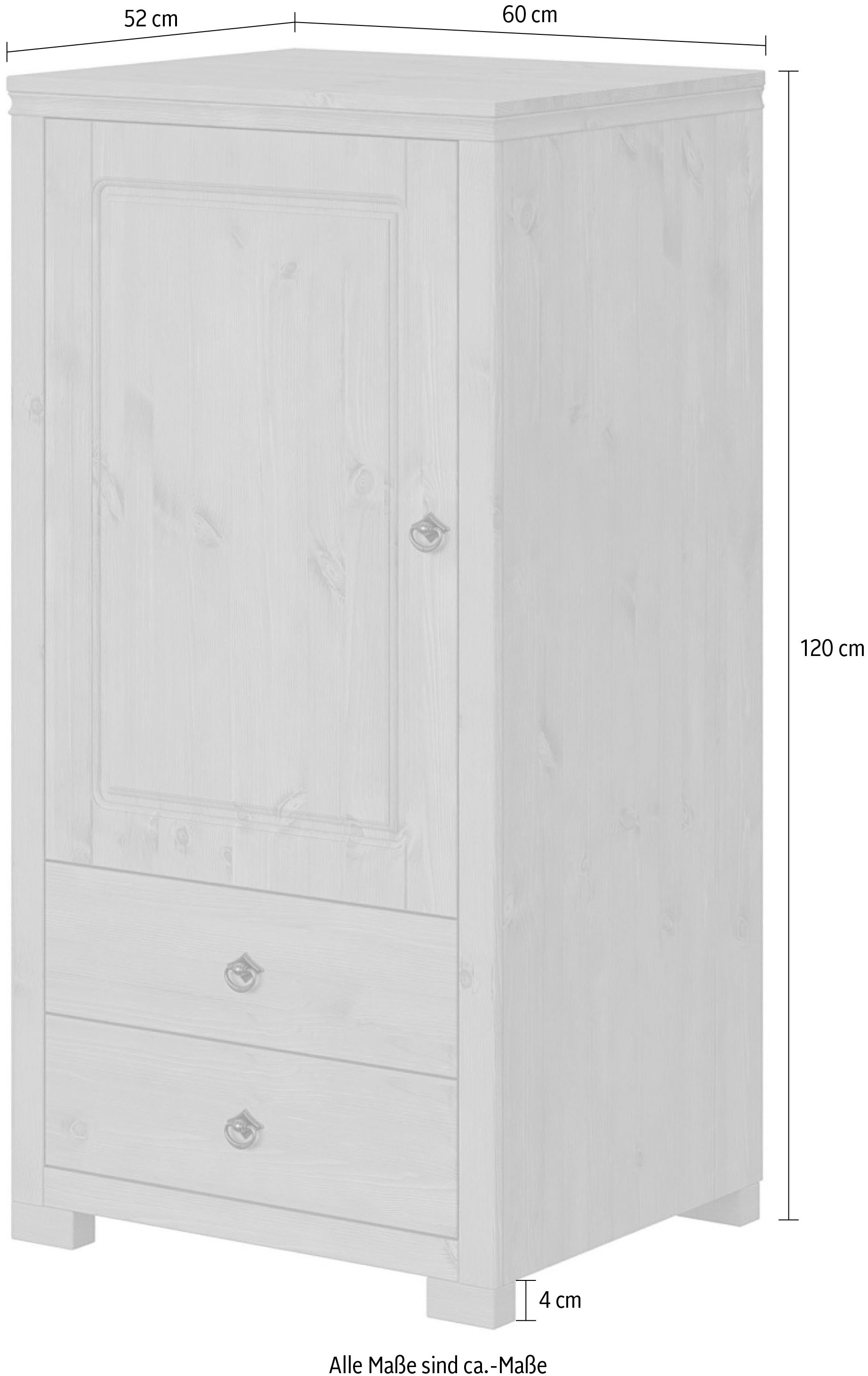 OTTO home Wäscheschrank »Gotland, Schrankmodulsystem, einzeln oder mit der Serie kombinierbar« massive Kiefer, variabel einsetzbar, auch für Dachschrägen