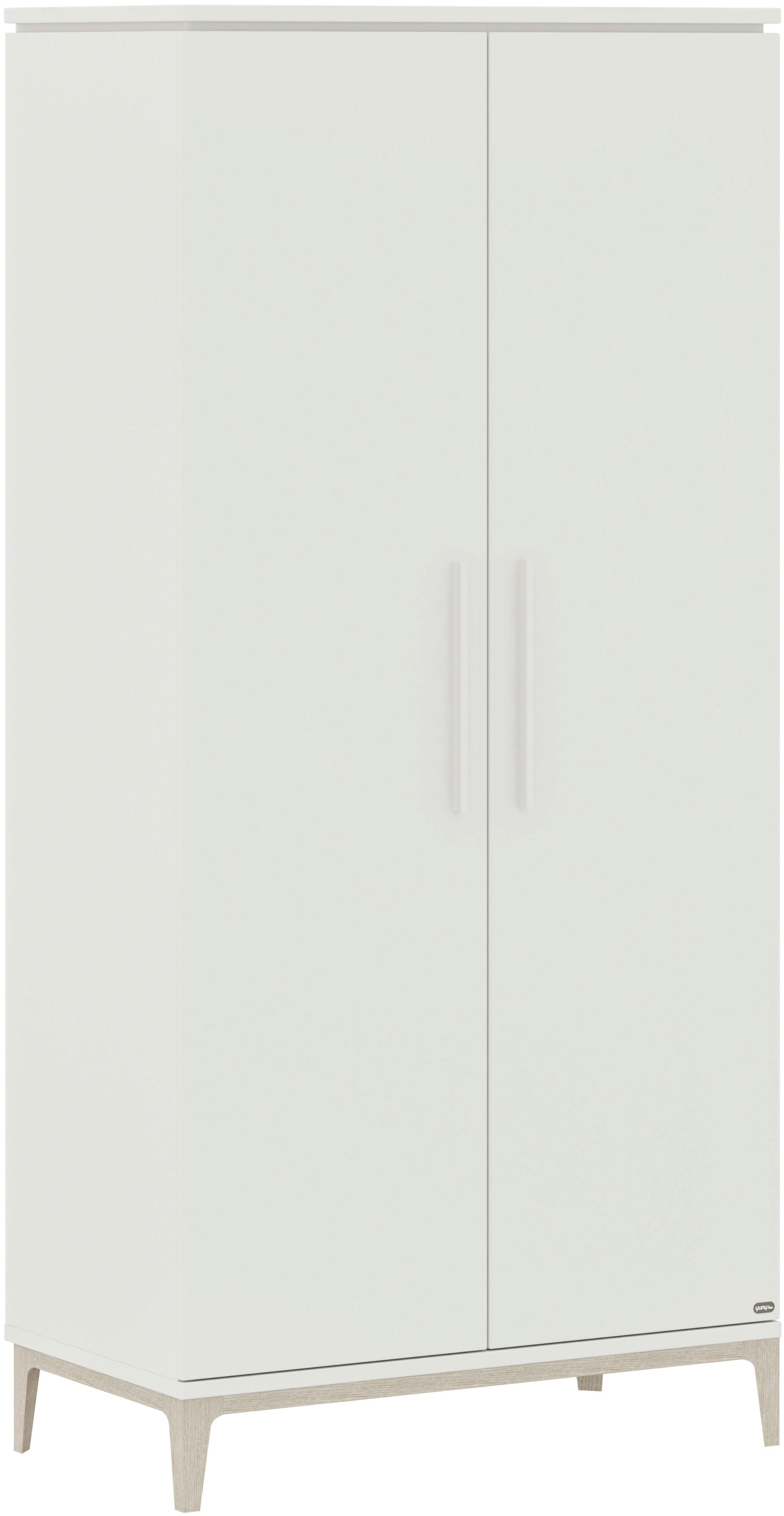 PAIDI Kleiderschrank "CUTIE LEA in Weiß, verschiedene Größen, Türen mit Soft-Close-Funktion" B/H/T ca. 95-131/200/52cm, mit 2 oder 3 Türen, Off-White, stabiler Drehtürenschrank aus Holz, mit Kleiderstangen & Einlegeböden