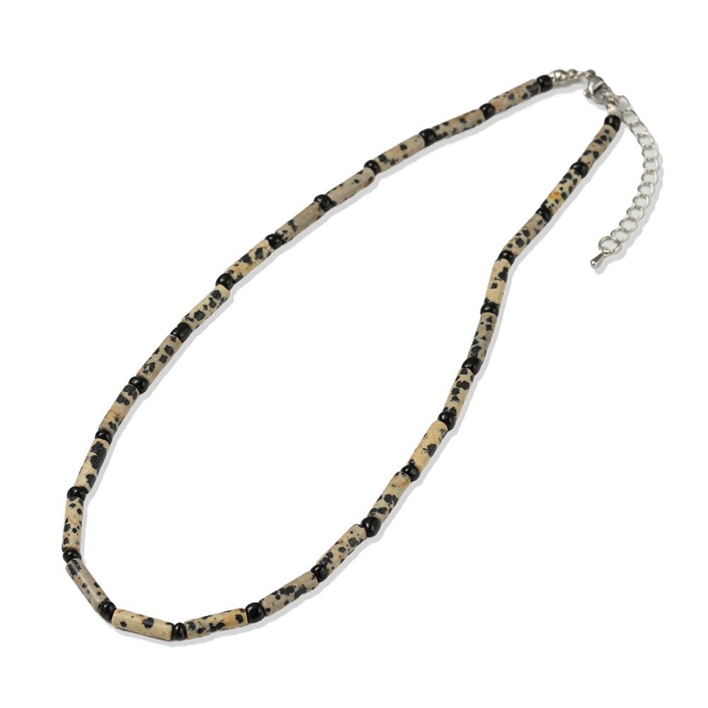 Firetti Collier »Schmuck Geschenk Edelstahl Halsschmuck Halskette Edelstein« Made in Germany - mit Dalmatiner Jaspis, Onyx