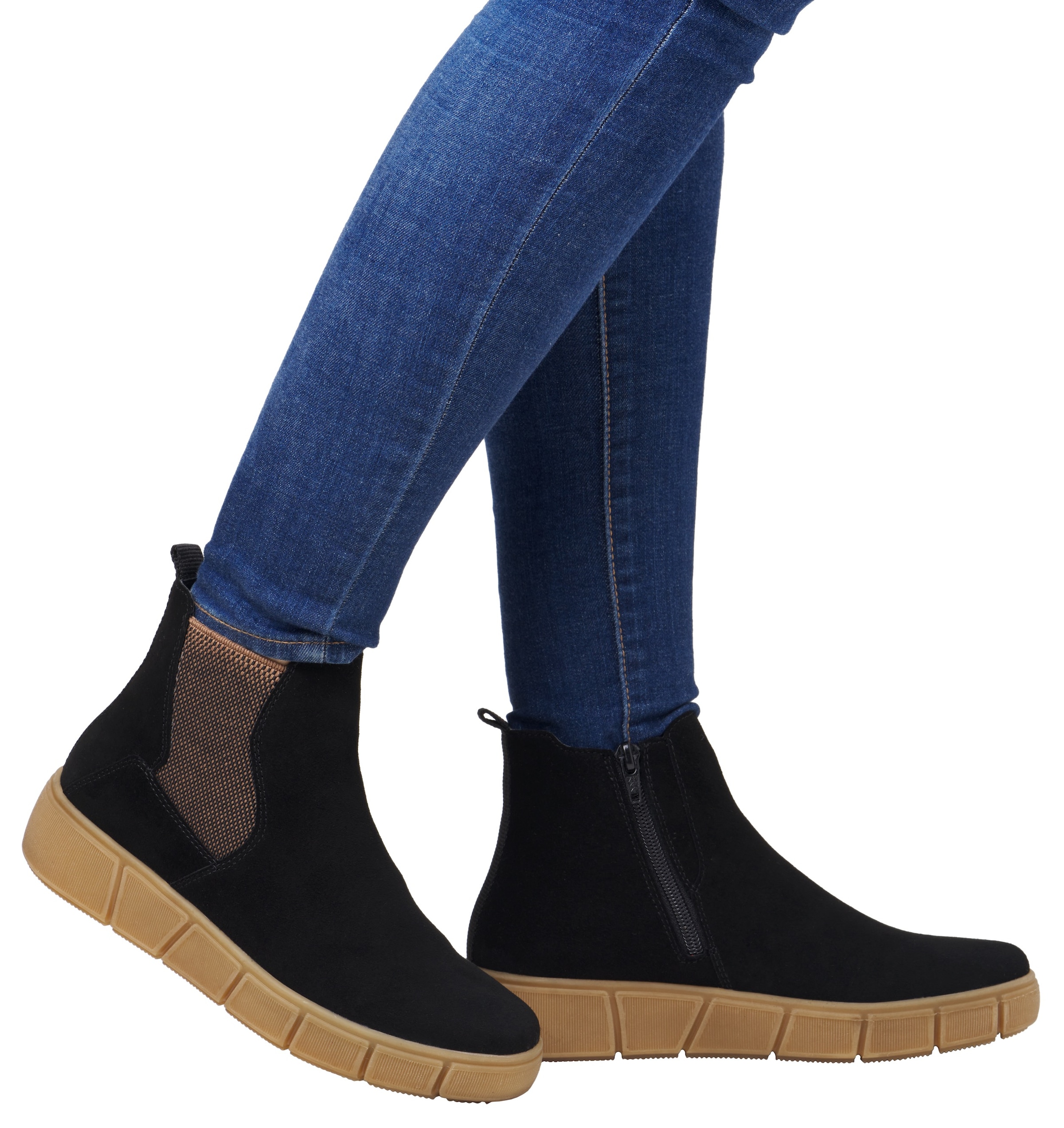 Remonte Chelseaboots, Plateau, Stiefelette, Ankleboots mit zusätzlichem Reißverschluss