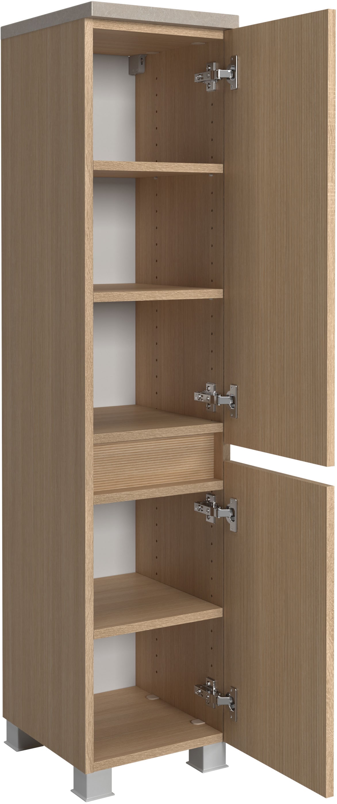 welltime Badmöbel-Set »Eixo«, Set 110 cm breit, Badmöbel mit LED-Beleuchtung