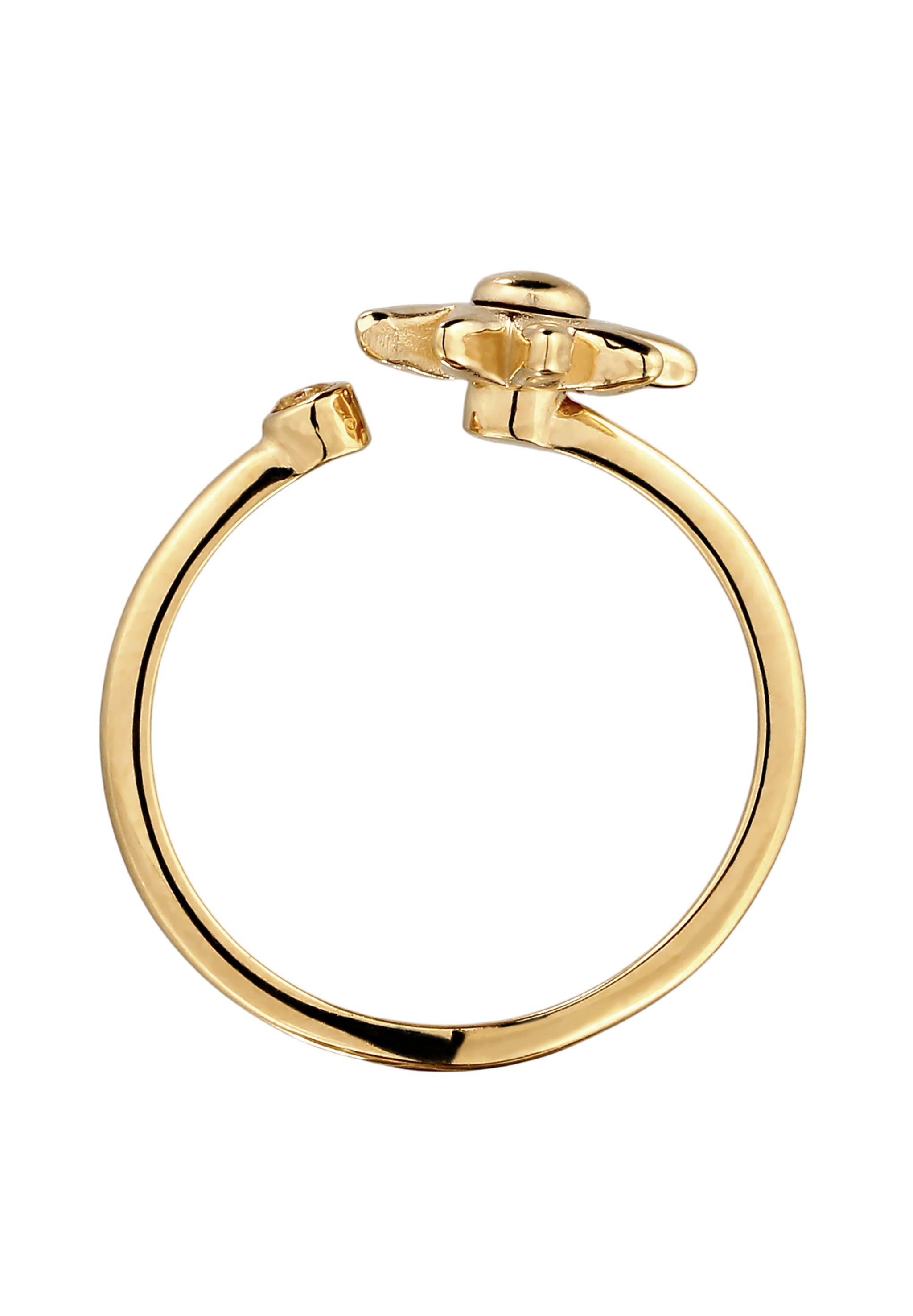 Elli Silberring »Ring mit Citrin Sonnensymbol Gelb 925 Sterling Silber vergoldet«