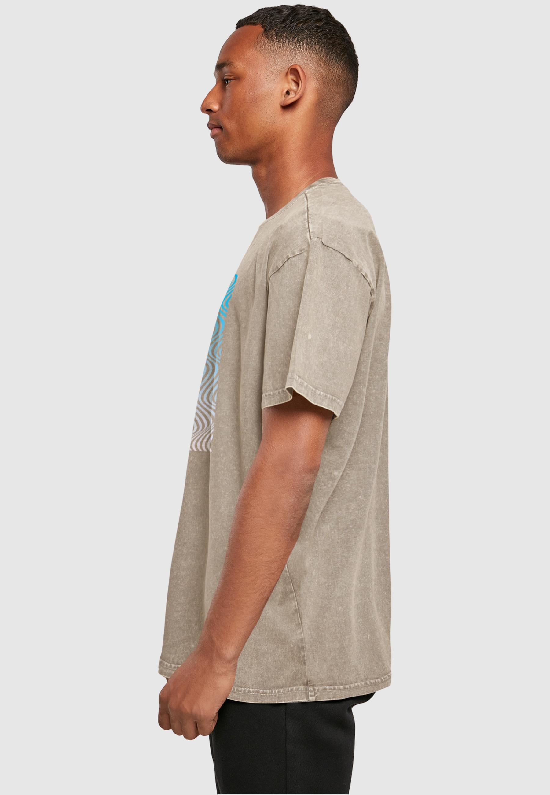 Merchcode T-Shirt »Merchcode Herren Summer - Wavy Pattern Acid Washed Oversize Tee«, (1 tlg.)