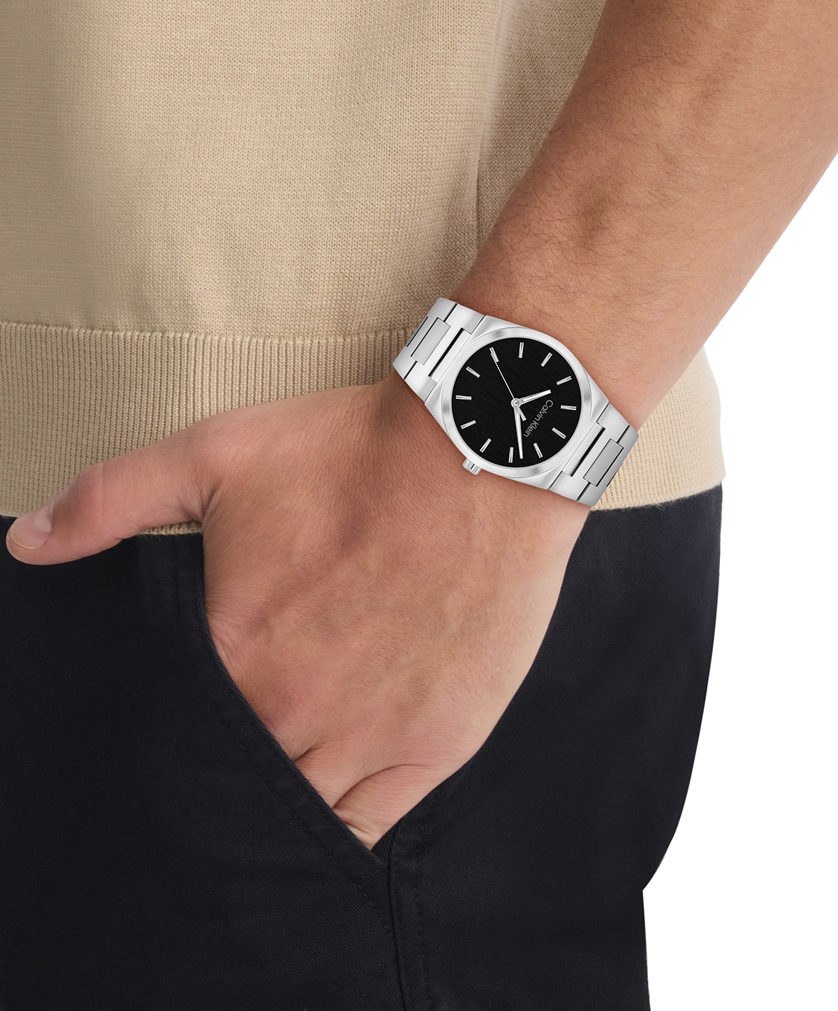 Calvin Klein Quarzuhr »CK Empower« Armbanduhr, Herrenuhr, Edelstahlarmband, analog