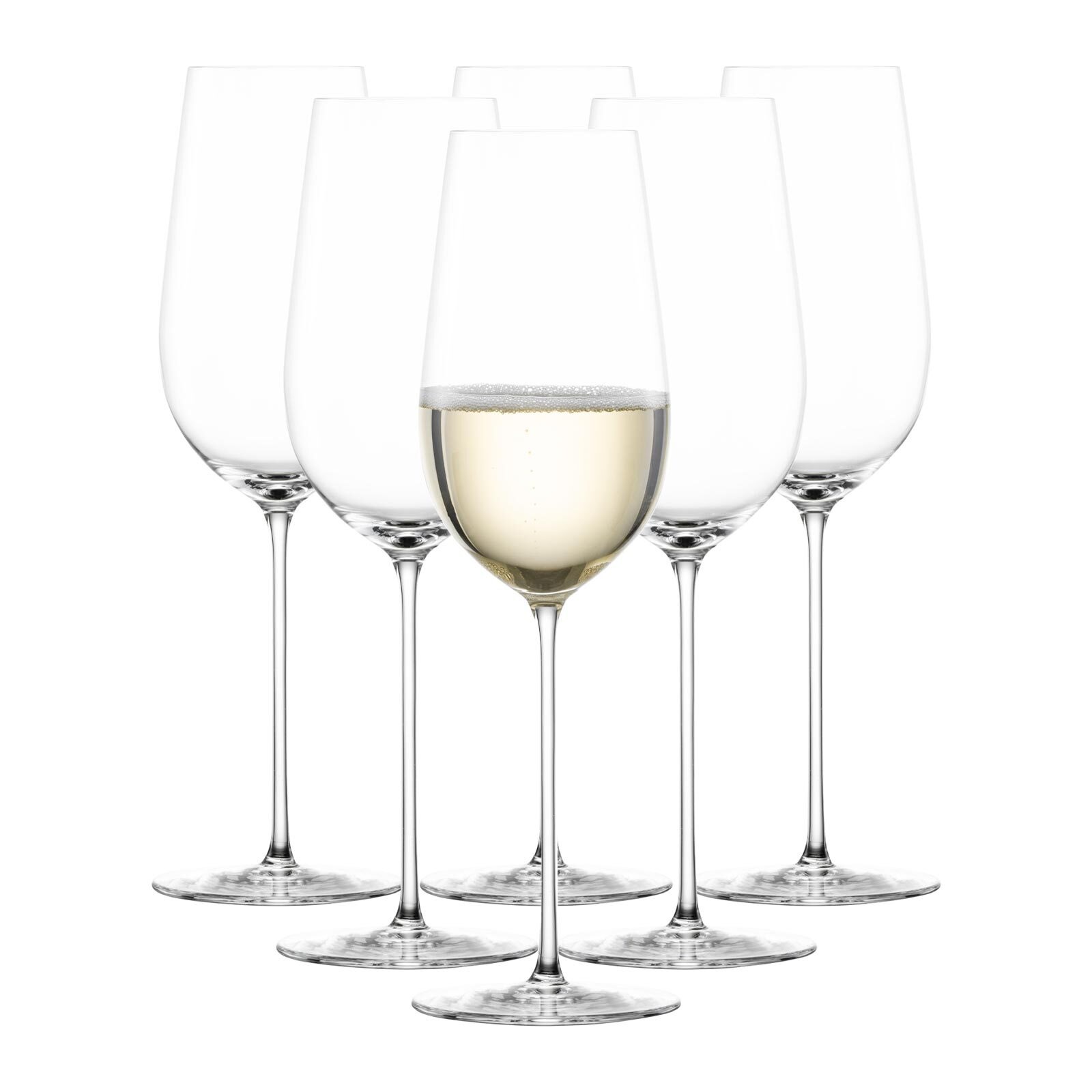 ZWIESEL GLAS Champagnerglas "Champagnergläser VUELO 323 ml 6er Set transparent", Ø 7,6cm x 23,8cm, 323ml, 6 tlg., bunt, Trinkgefäße,