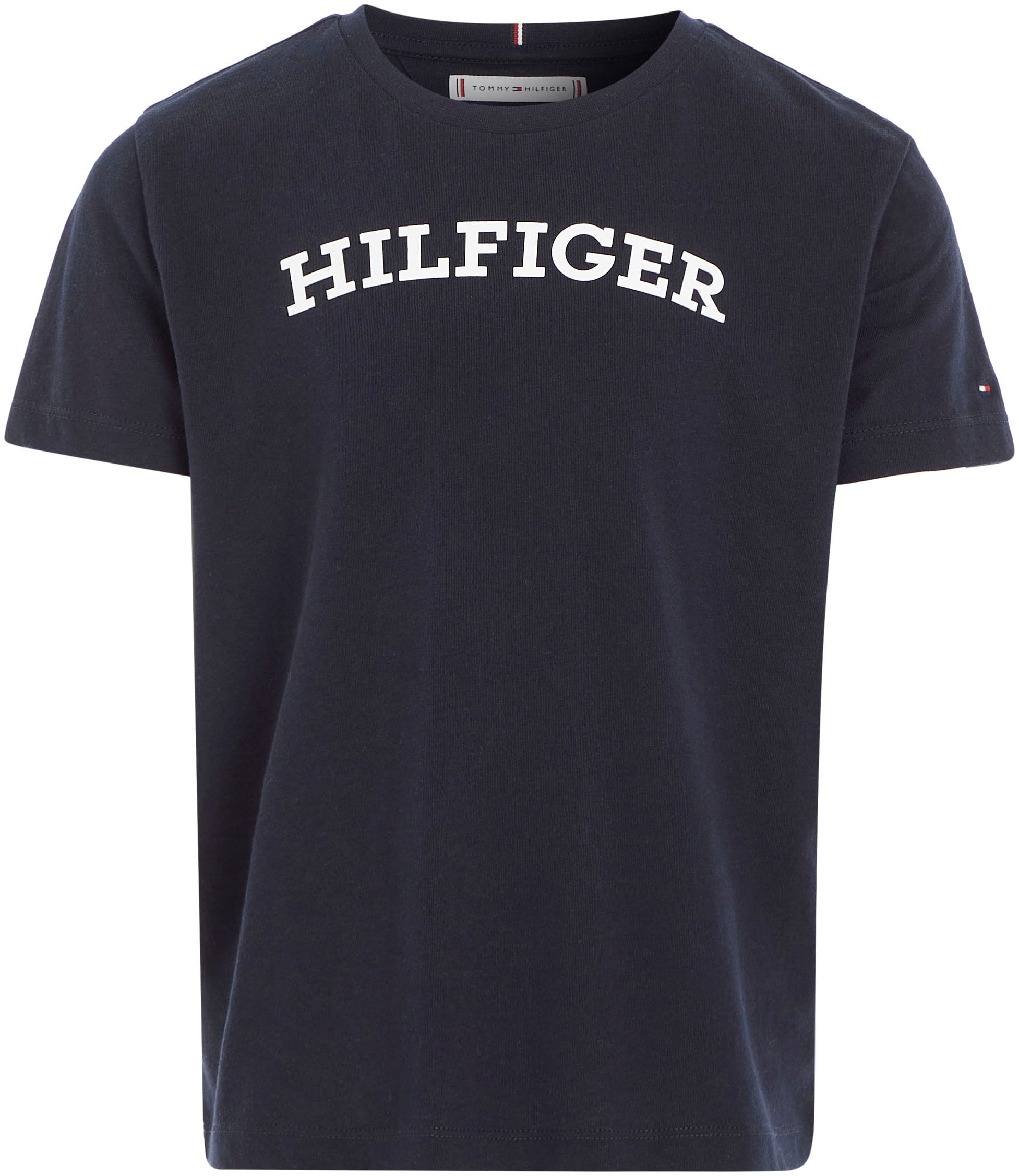 BAUR TEE | Tommy mit Hilfiger- »MONOTYPE modischem T-Shirt Hilfiger S/S«, Brust auf Logoschriftzug der bestellen