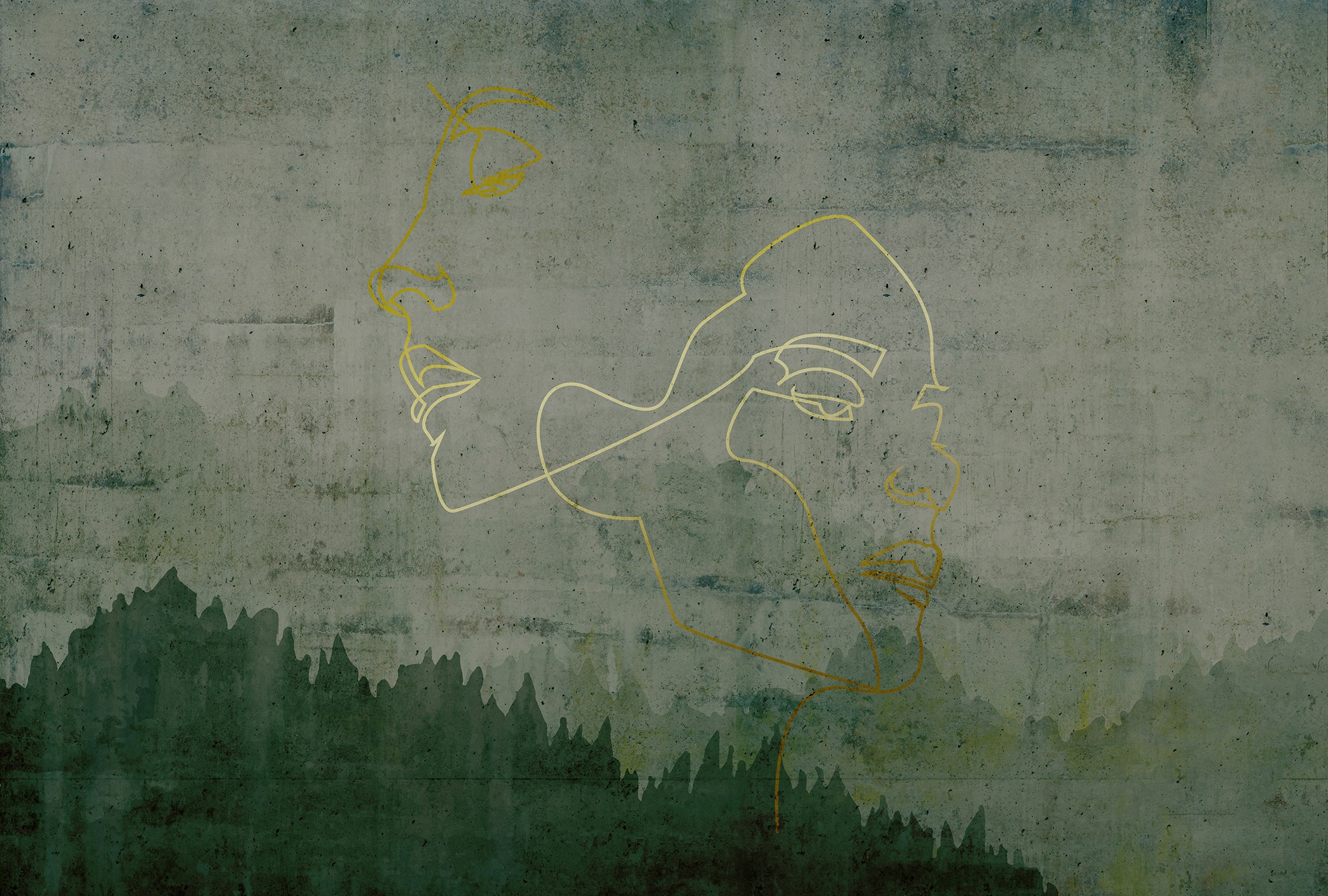 Architects Paper Fototapetas »Atelier 47 Golden Outline...