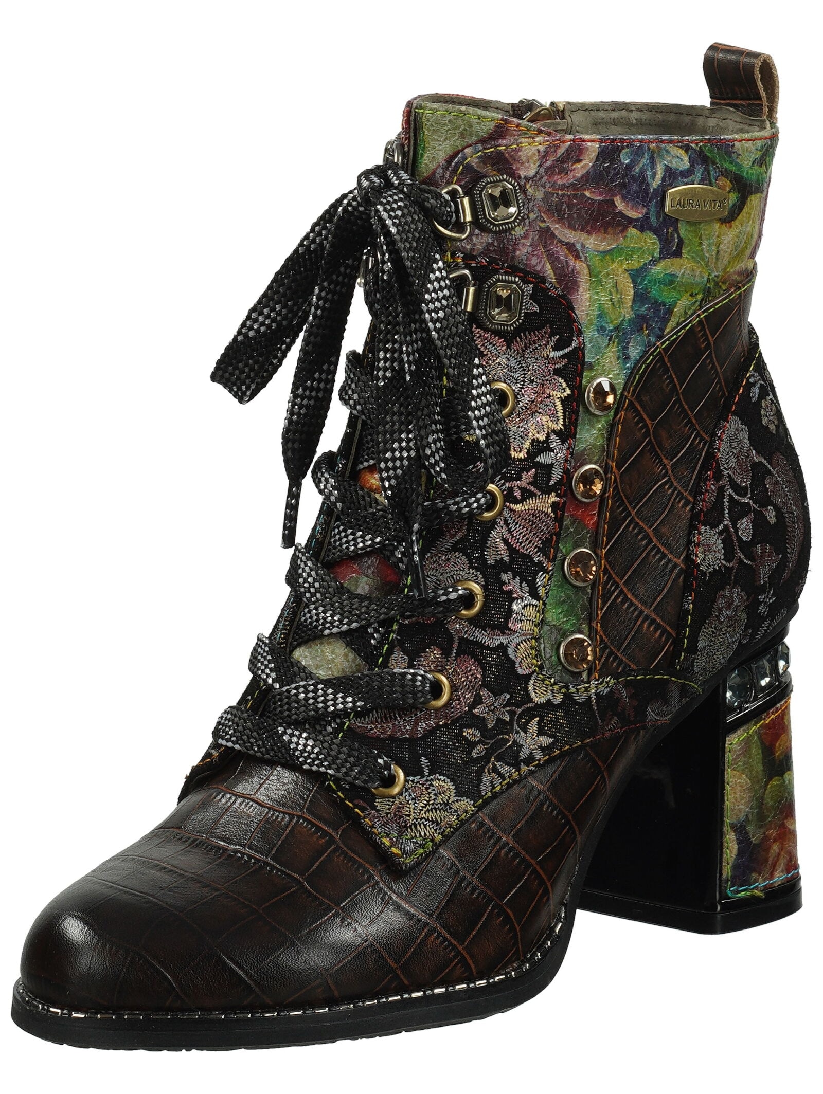 LAURA VITA Schnürstiefelette "LAURA VITA Stiefelette Leder/Textil" günstig online kaufen