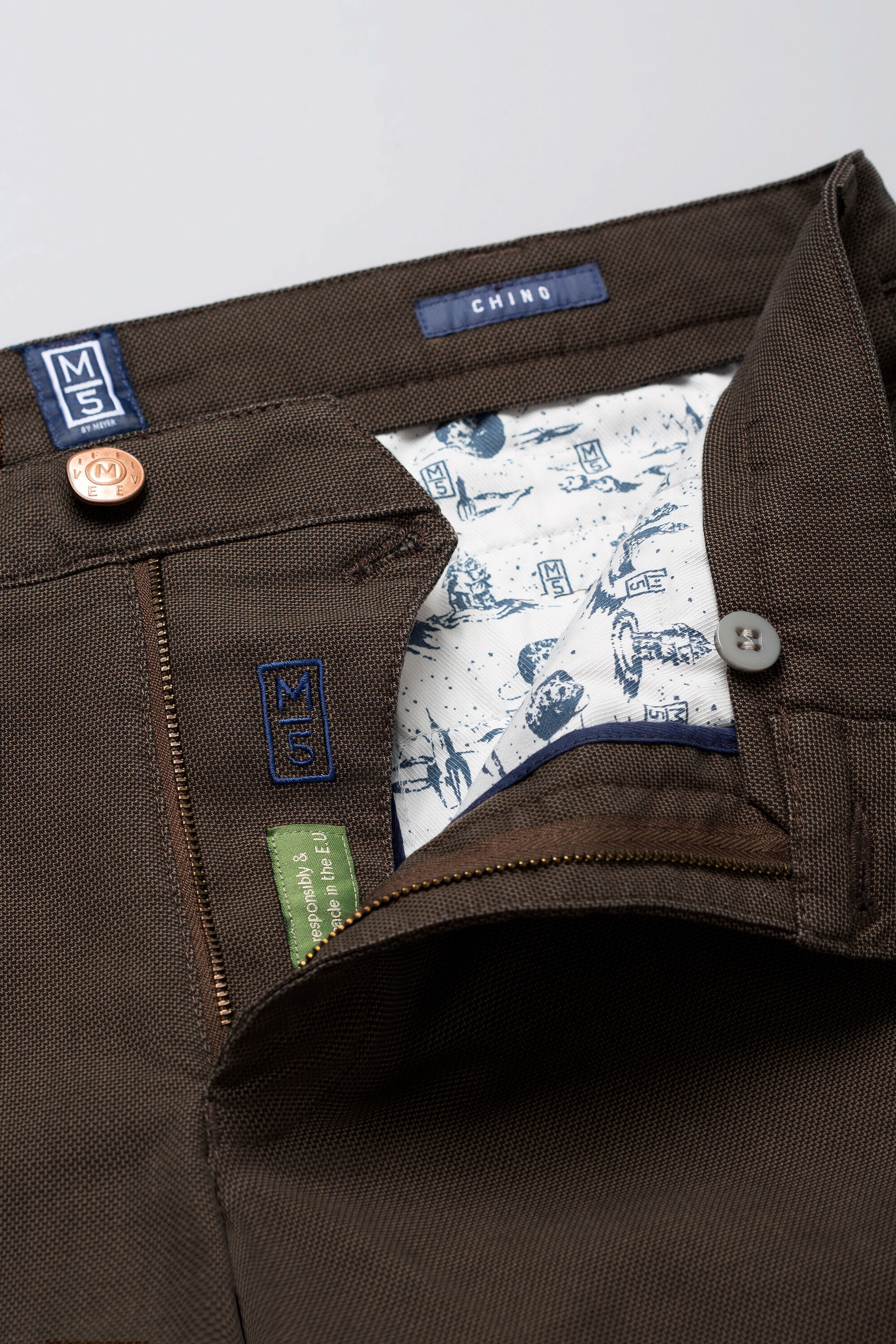 MEYER Chinos »M5 Chino«, im unifarbenem Design