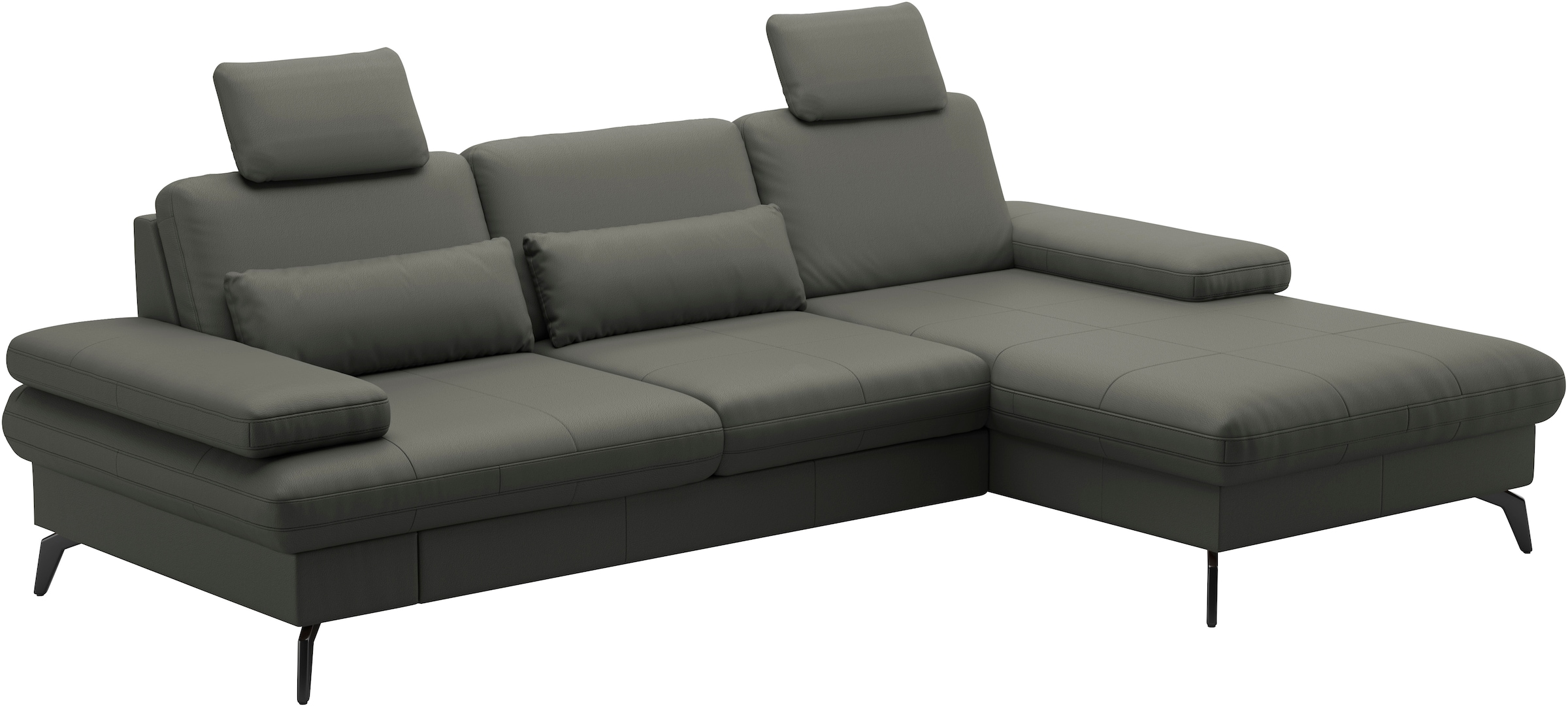 sit&more Ecksofa »Morris L-Form, inkl. Sitztiefenverstellung«, wahlweise mit Armteilverstellung, Bettfunktion & Bettkasten