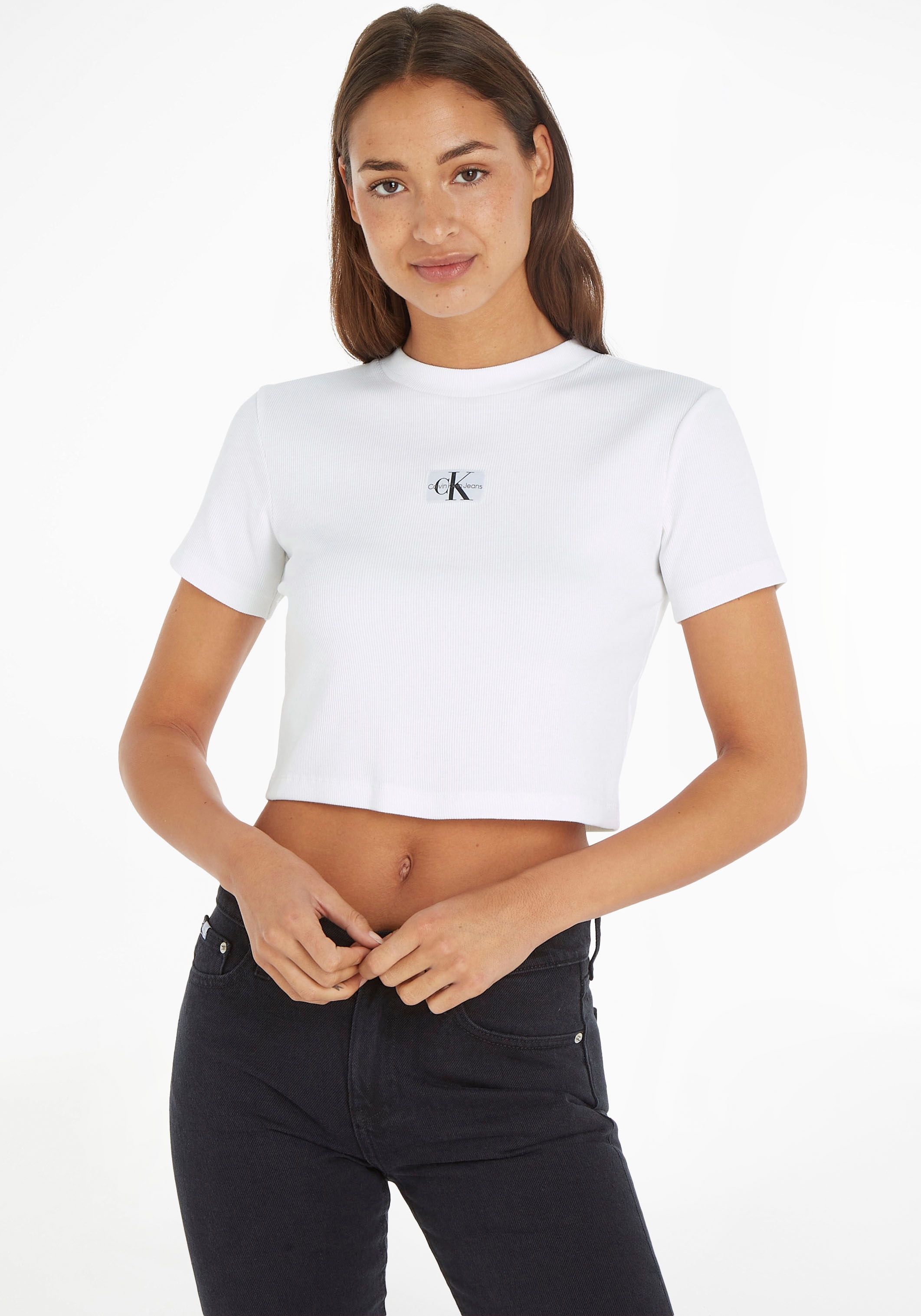 Calvin Klein Jeans BAUR TEE« für »BADGE | SHORT SLEEVE kaufen T-Shirt RIB