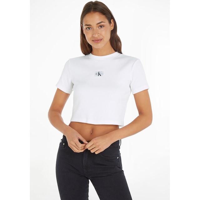 Calvin Klein Jeans T-Shirt »BADGE RIB SHORT SLEEVE TEE« für kaufen | BAUR