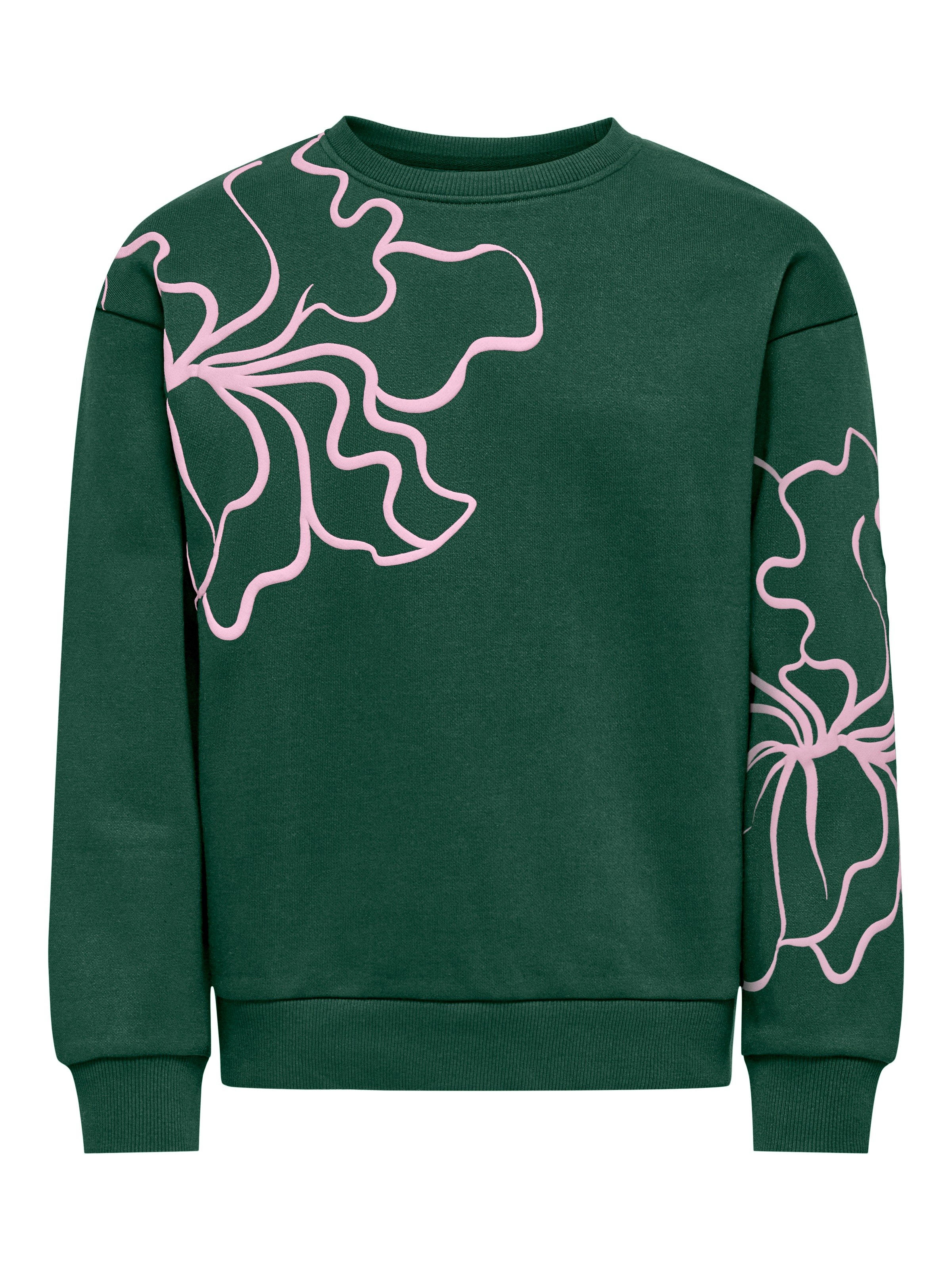 KIDS ONLY "KOGODESSA L/S O-NECK BOX UB CP SWT", mit coolen Outline-Prints