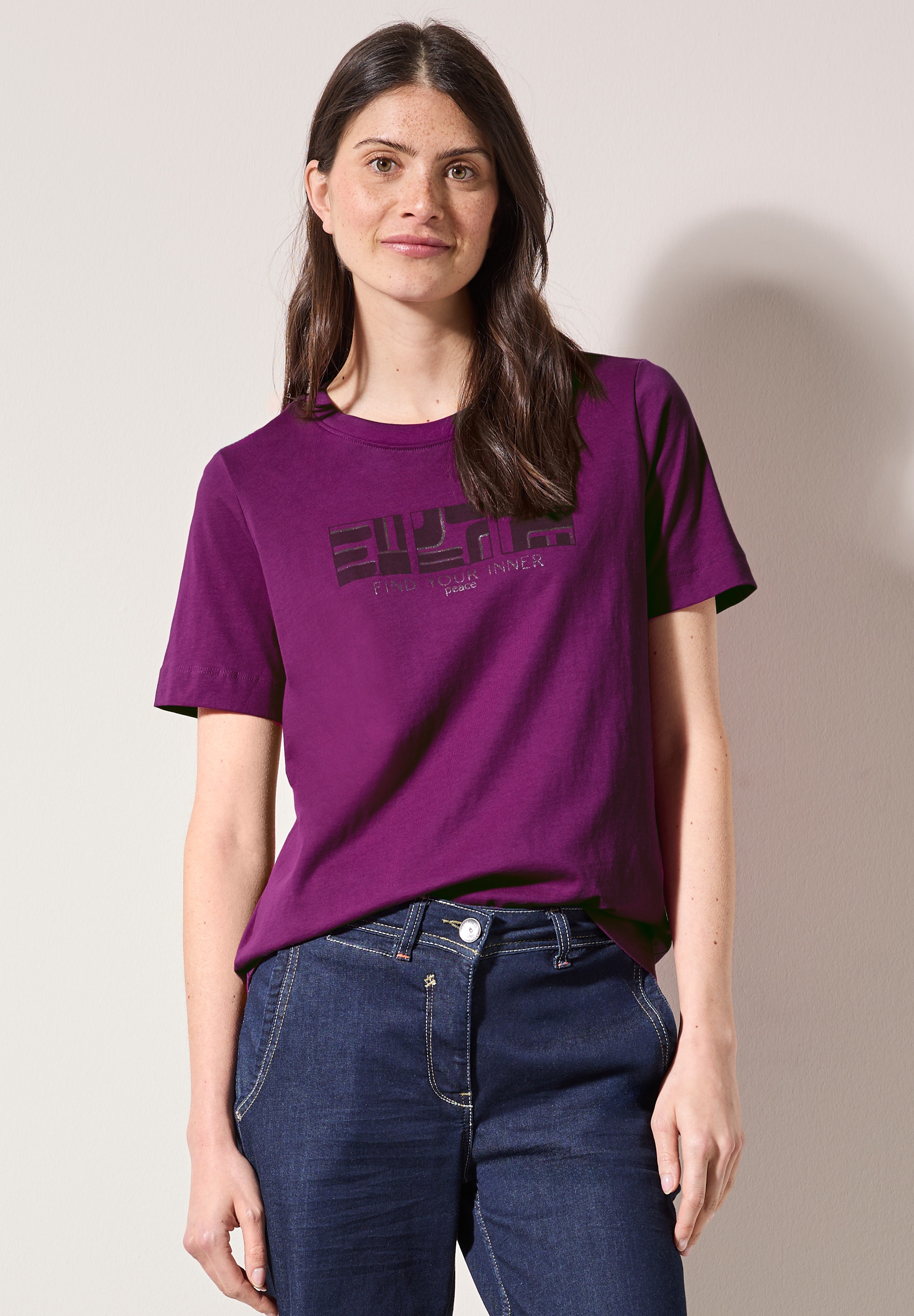 Cecil T-Shirt, aus reiner Baumwolle günstig online kaufen