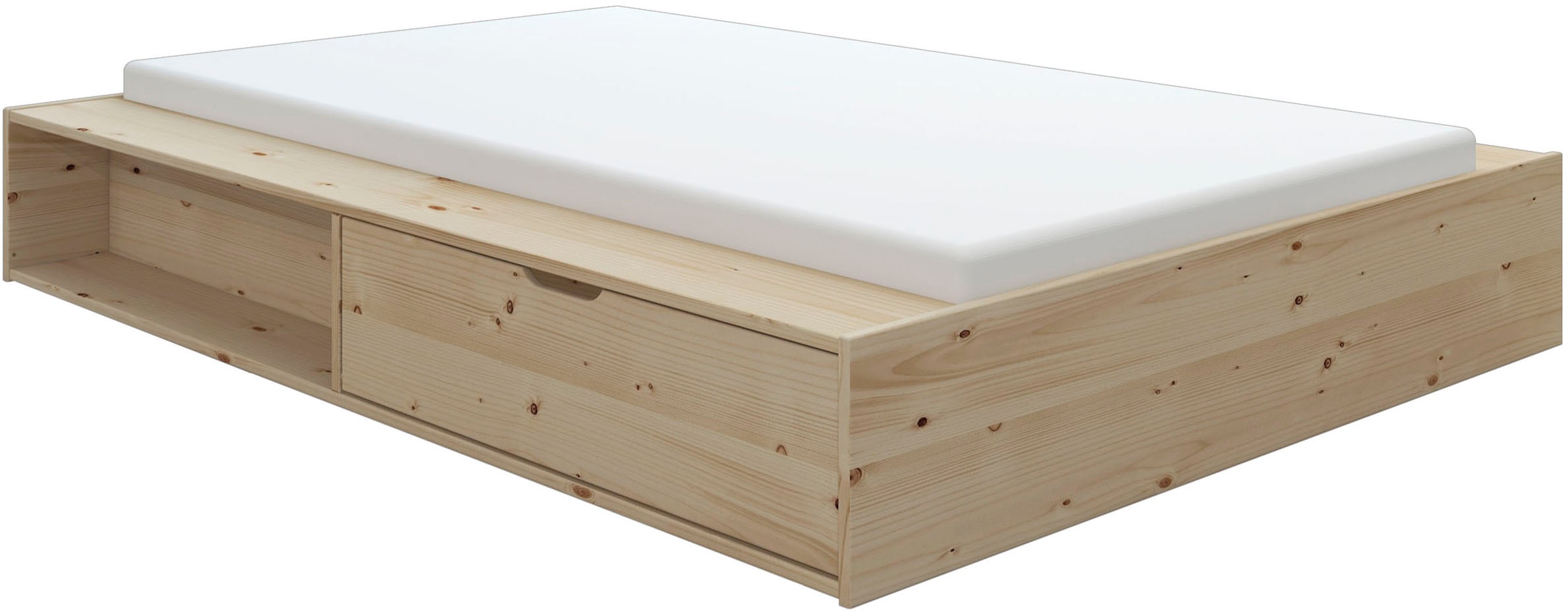 Home affaire Stauraumbett "Erno, Massivholzbett, Futonbett, 275KG belastbar günstig online kaufen
