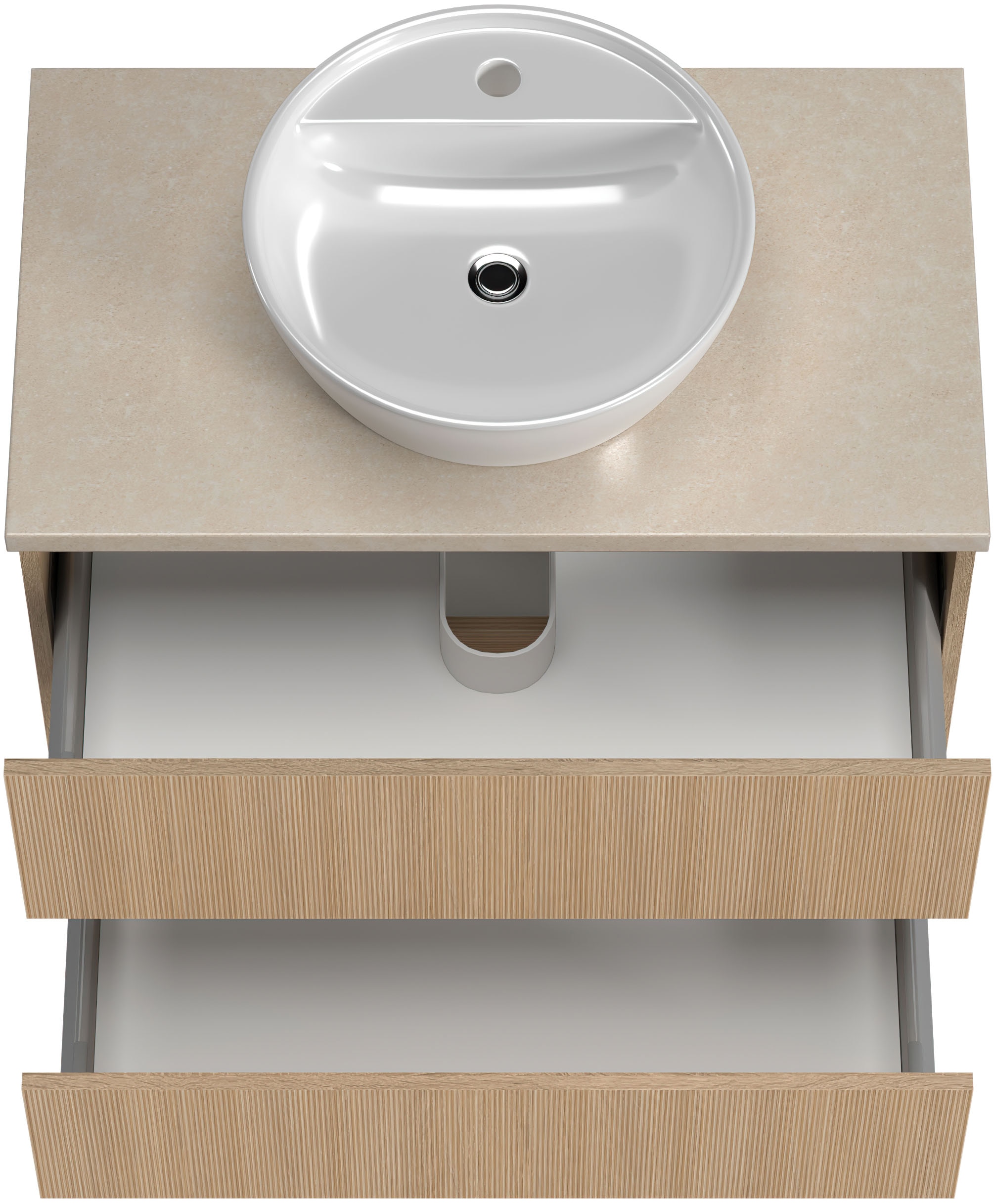welltime Badmöbel-Set »Eixo«, 80 cm breit, Badmöbel mit LED-Beleuchtung