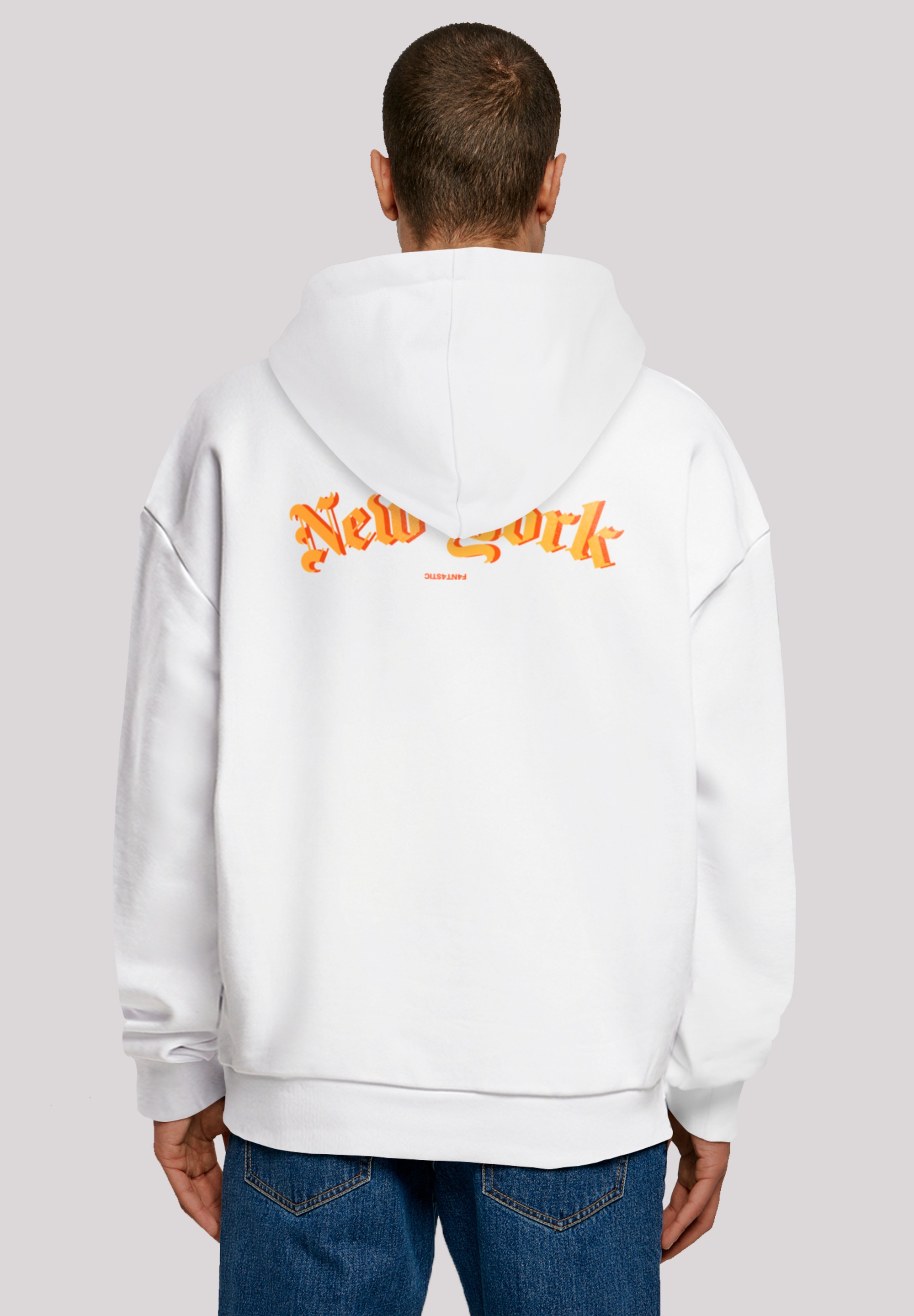 F4NT4STIC Kapuzenpullover "New York Orange OVERSIZE HOODIE", Print