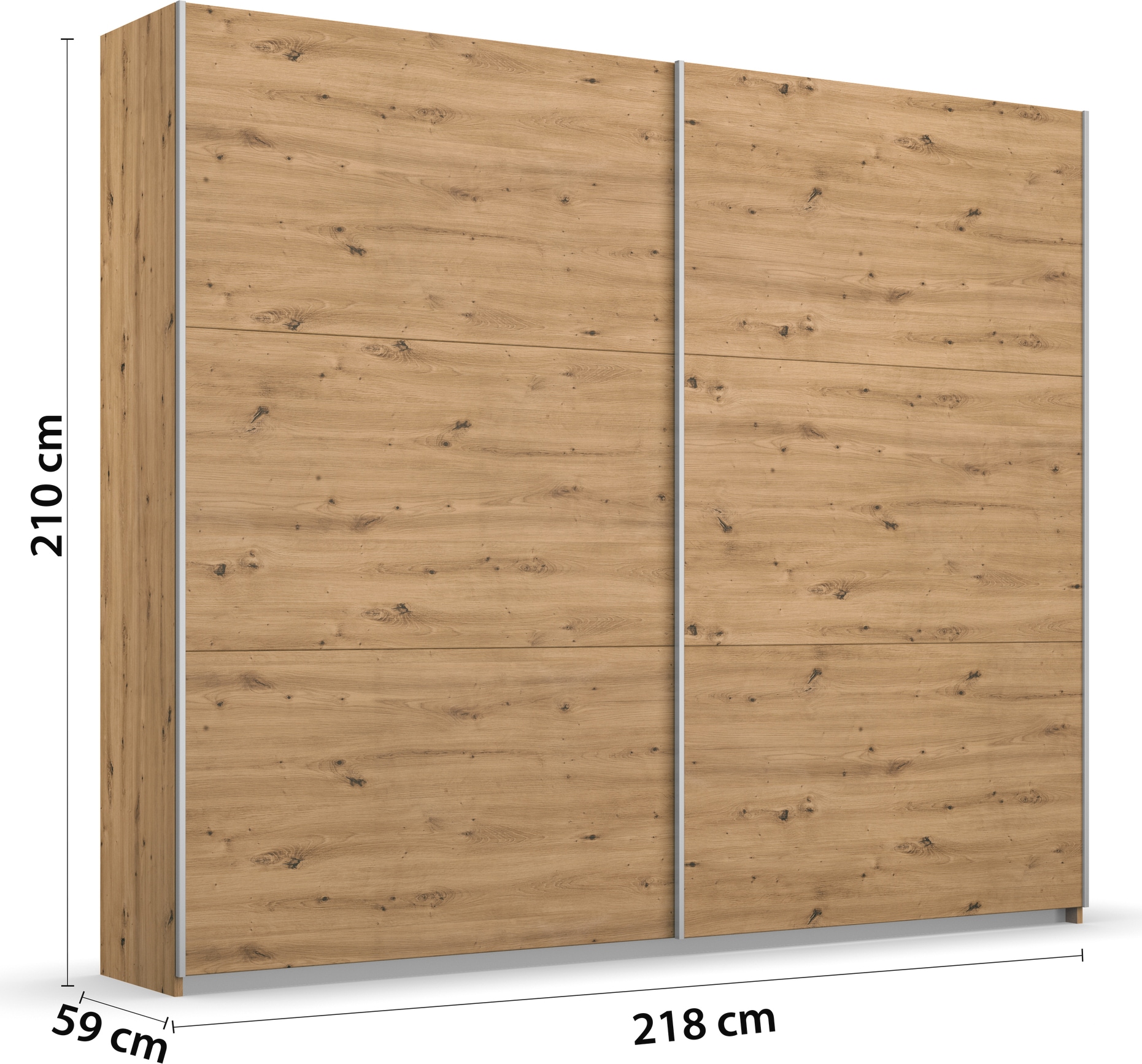 rauch Schwebetürenschrank »Aurelio Schlafzimmerschrank BESTSELLER im Schlafzimmer Garderobe«, Kleiderschrank in geradlinigem Design mit Dekor- oder Hochglanz-Front