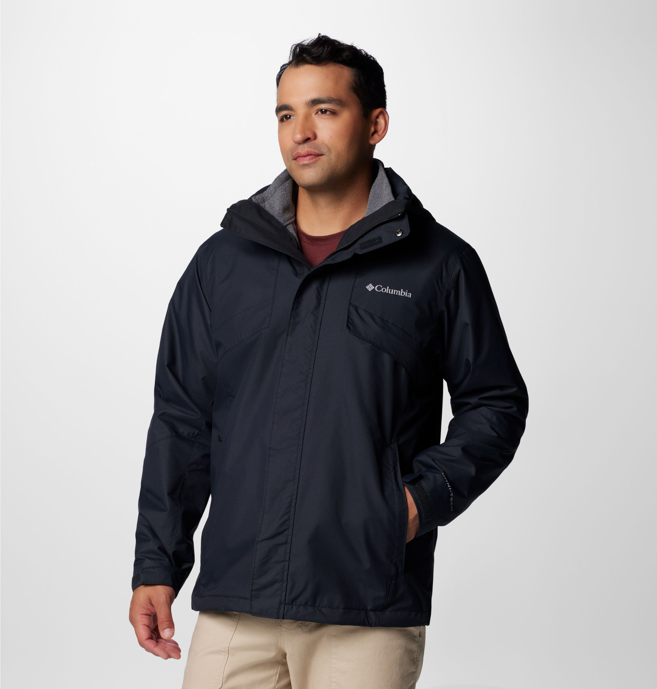 Columbia Doppeljacke "BUGABOO III FLEECE INTERCHANGE JACKET" 2 Stk. tlg. 3-in-1-Jacke, mit abnehmbarer und verstellbarer Sturmkapuze