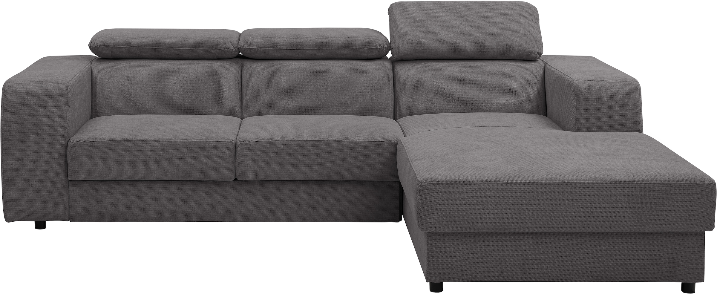 WERK2 Ecksofa »Cherry, modernes Sofa mit Komfortfunktionen, Breite 270cm, L-Form,«, bequem, mit verstellbaren Kopfteilen, Schlaffunktion und Bettkasten