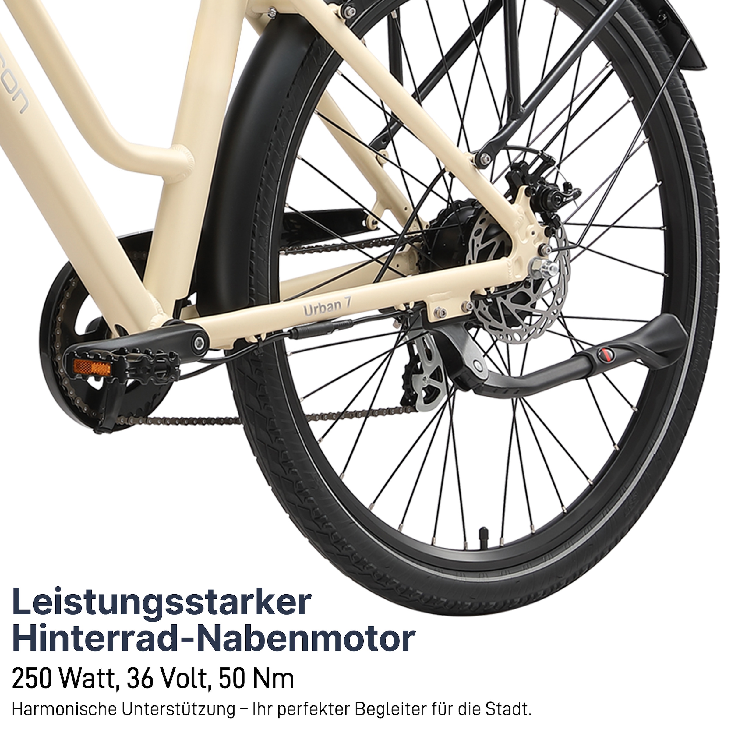 Maxtron »Maxtron Urban 7 E-Citybike 28 Zoll« 7 Gang Shimano Altus Schaltwerk Kettenschaltung Heckmotor 250 W Packung,  Tiefeinsteiger für Damen
