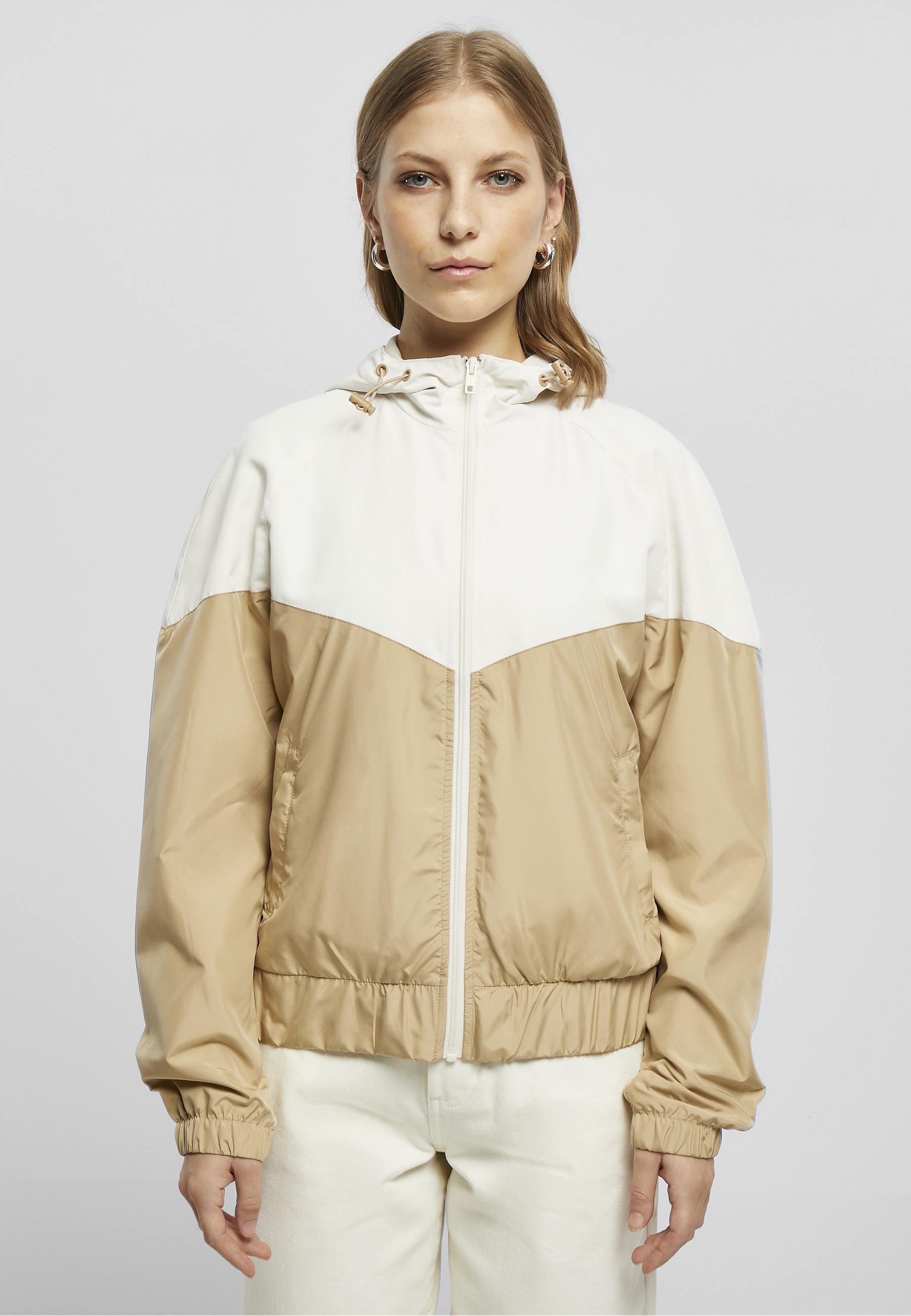 URBAN CLASSICS Anorak »Urban Classics Damen Ladies Arrow Windbreaker« 1 Stk. tlg. mit Kapuze