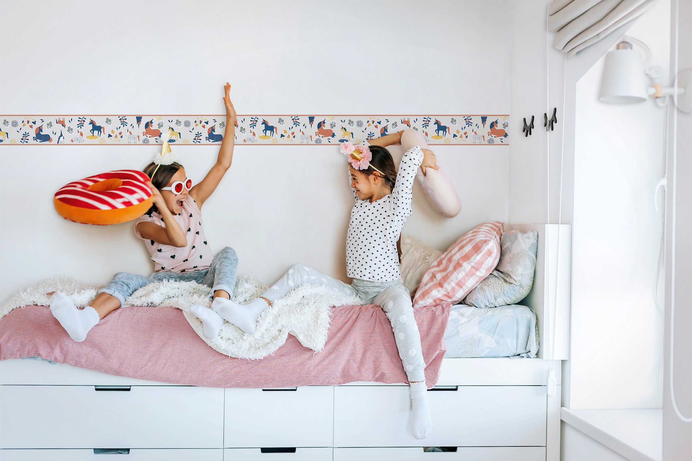 Marburg Kindertapete, Motiv-matt, Einhorn, moderne Tapete für Wohnzimmer Schlafzimmer Küche