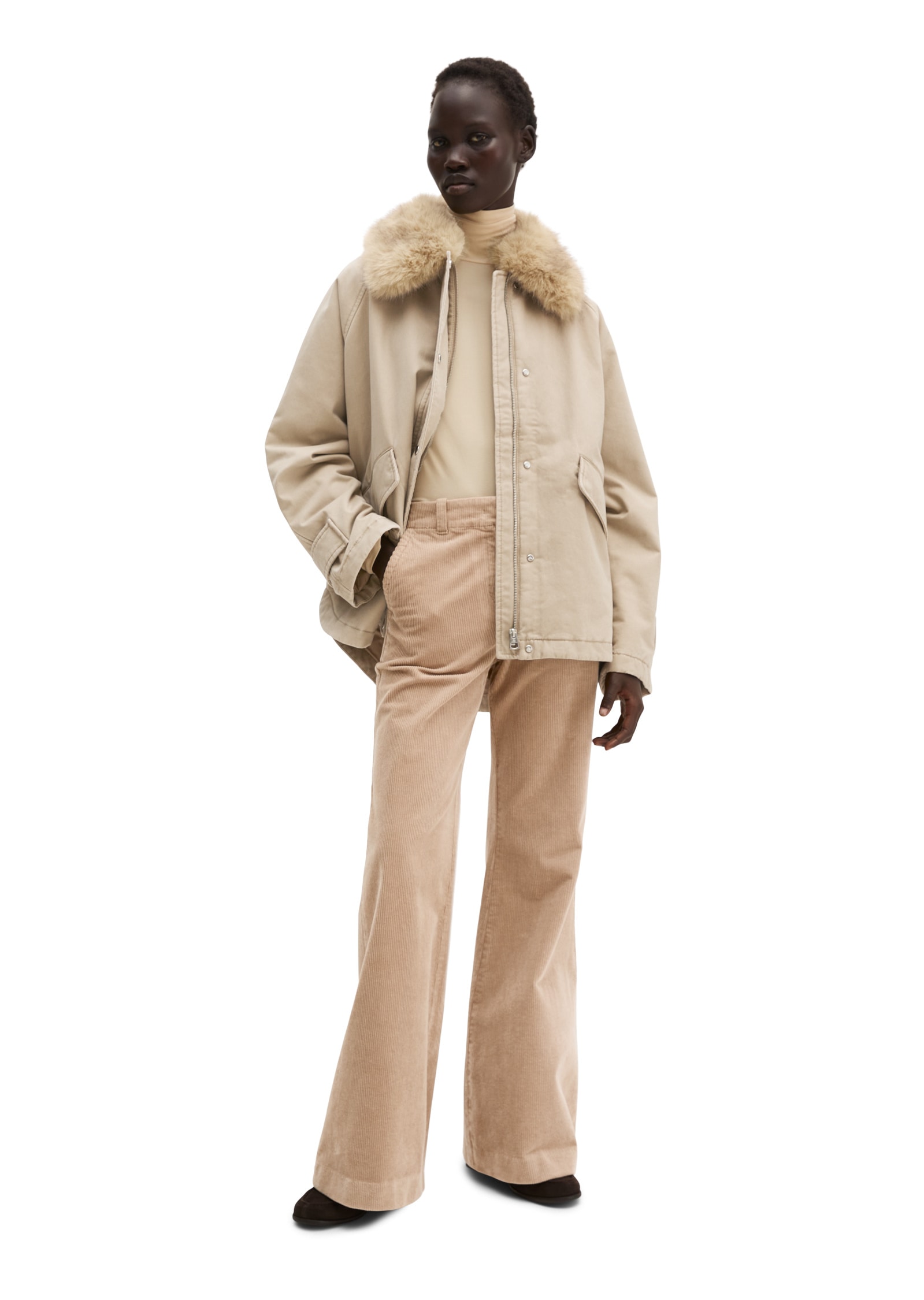 Marc O'Polo Outdoorjacke »mit abnehmbarem Fake-Fur-Kragen«