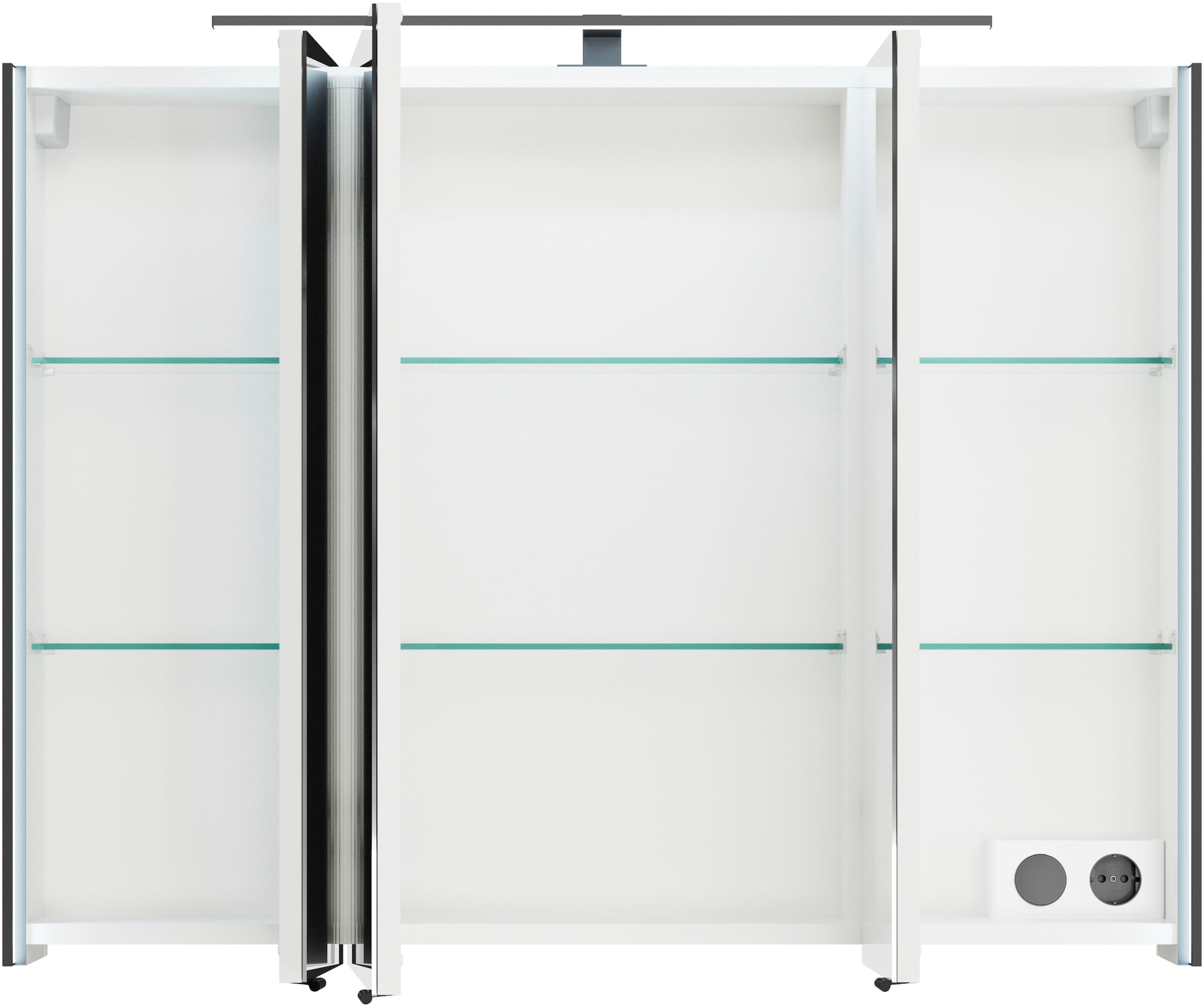 Saphir Spiegelschrank »Serie 7045 Badezimmer-Spiegelschrank inkl. LED-Beleuchtung, 3 Türen«, Badschrank 93,2 cm breit, inkl. LEDplus Schalter und Türdämpfer