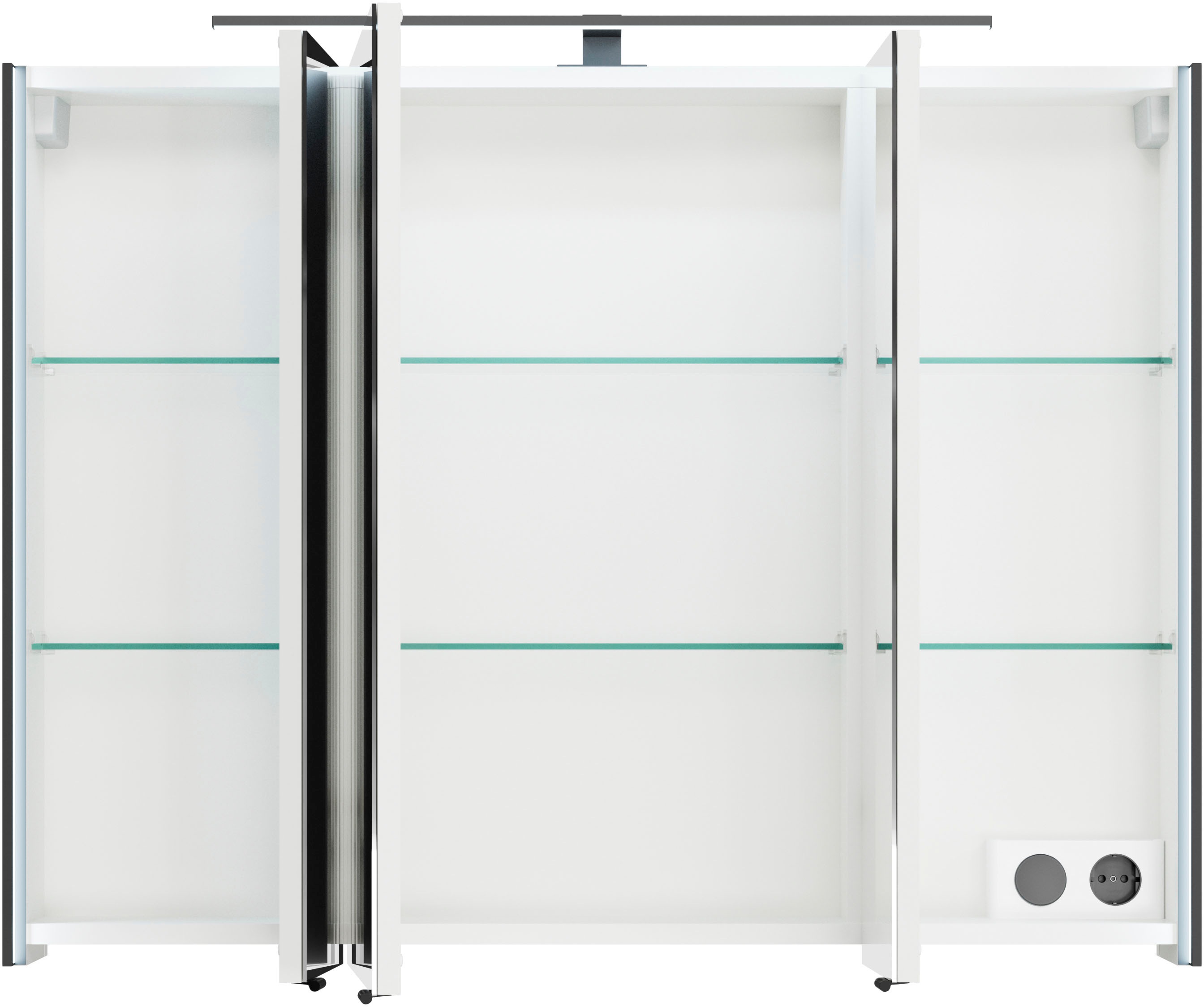 Thumbnail - Saphir Spiegelschrank "Serie 7045 Badezimmer-Spiegelschrank inkl. LED-Beleuchtung, 3 Türen", Badschrank 93,2 cm breit, i...