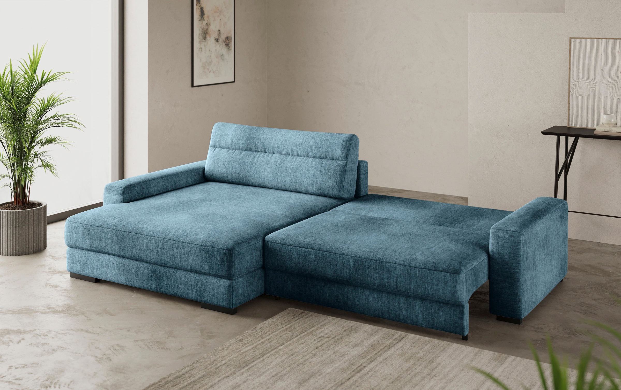 Mr. Couch Ecksofa »Marcello DuraFlex L-Form«, EasyBett, Bettkasten, Kaltschaumpolsterung, bis 140 kg belastbar