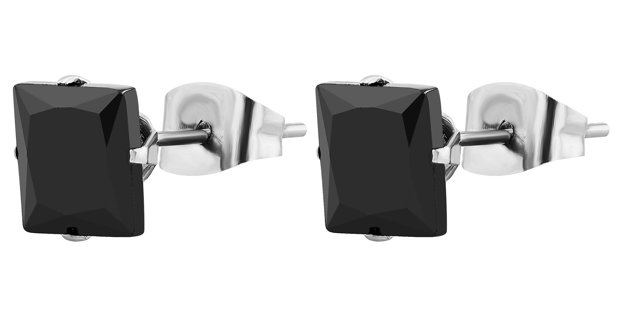 Paar Ohrhänger ADELIA´S "Damen Ohrringe – Ohrstecker aus Edelstahl mit Zirkonia", Damen, Gr. Damen, Edelstahl, silber, Ohrringe, Ideal als Geschenk – dezent und elegant 2
