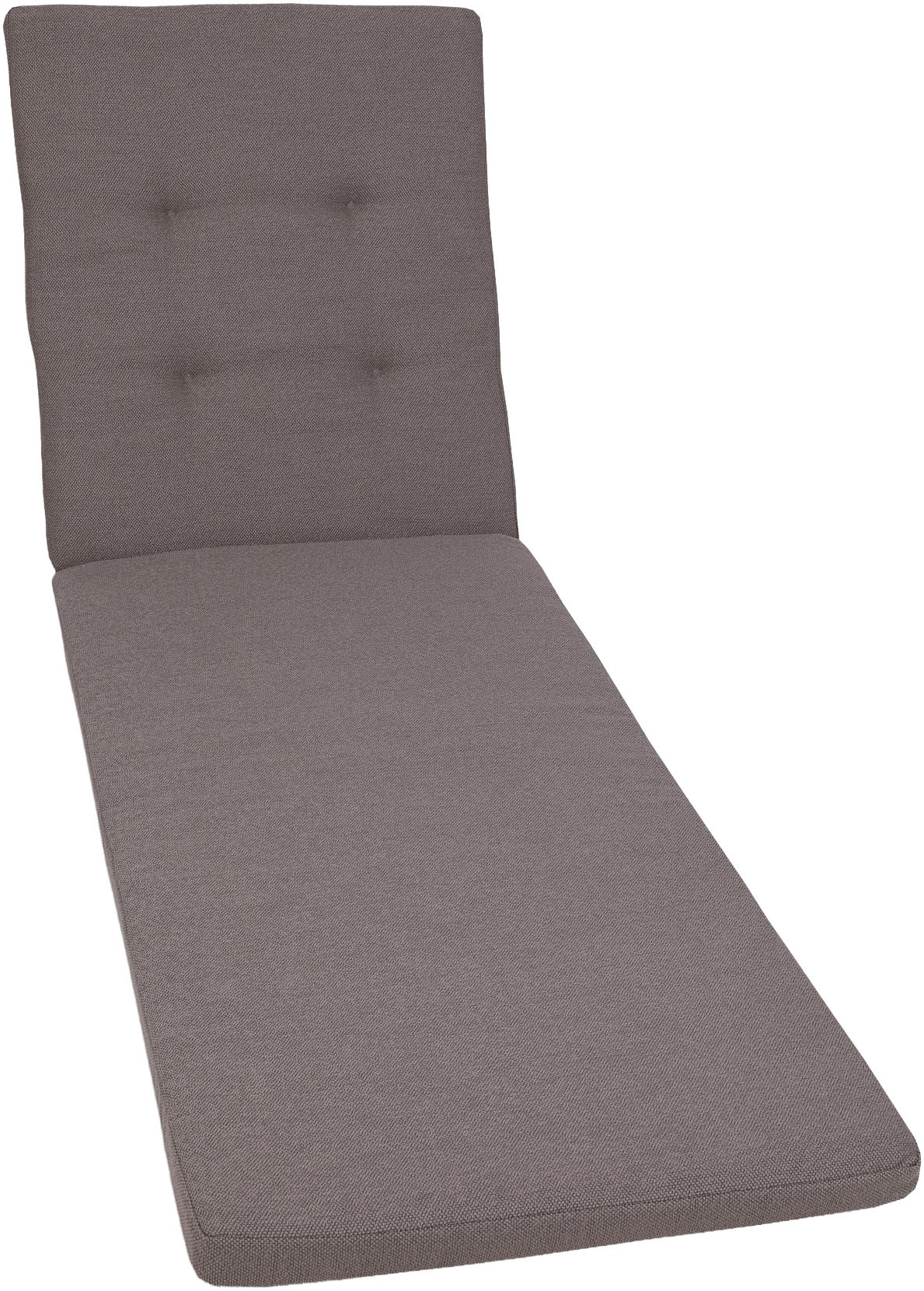 GO-DE Liegenauflage Uni Bouclé taupe - Maße BxLxH ca.: 59 cm x 194 cm x 7 c günstig online kaufen