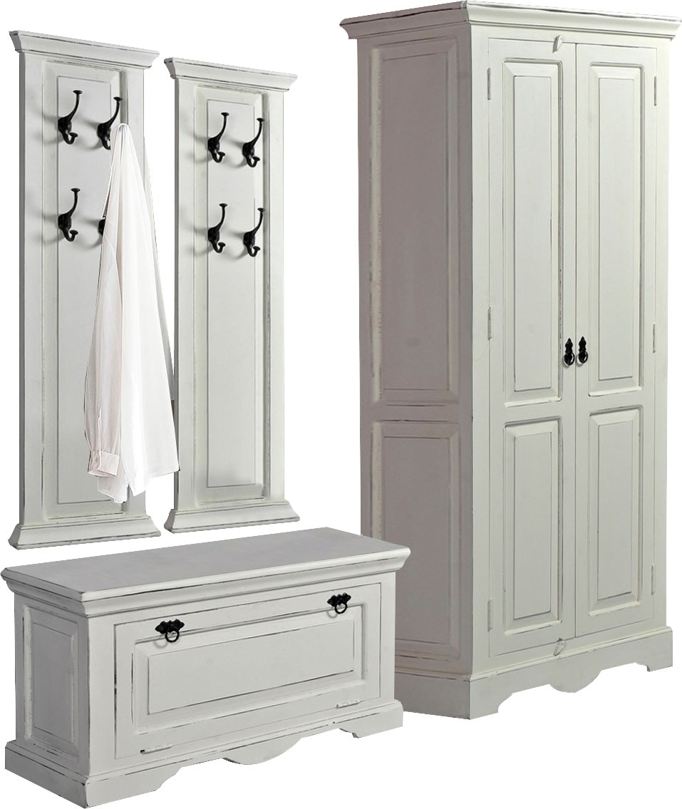 SIT Garderoben-Set "Toledo" 4 Stk. tlg. im Shabby Chic Stil, 4-teilig günstig online kaufen